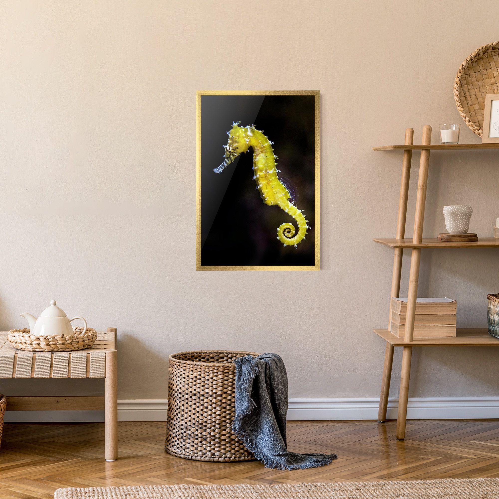 Yellow Seahorse mockup 9