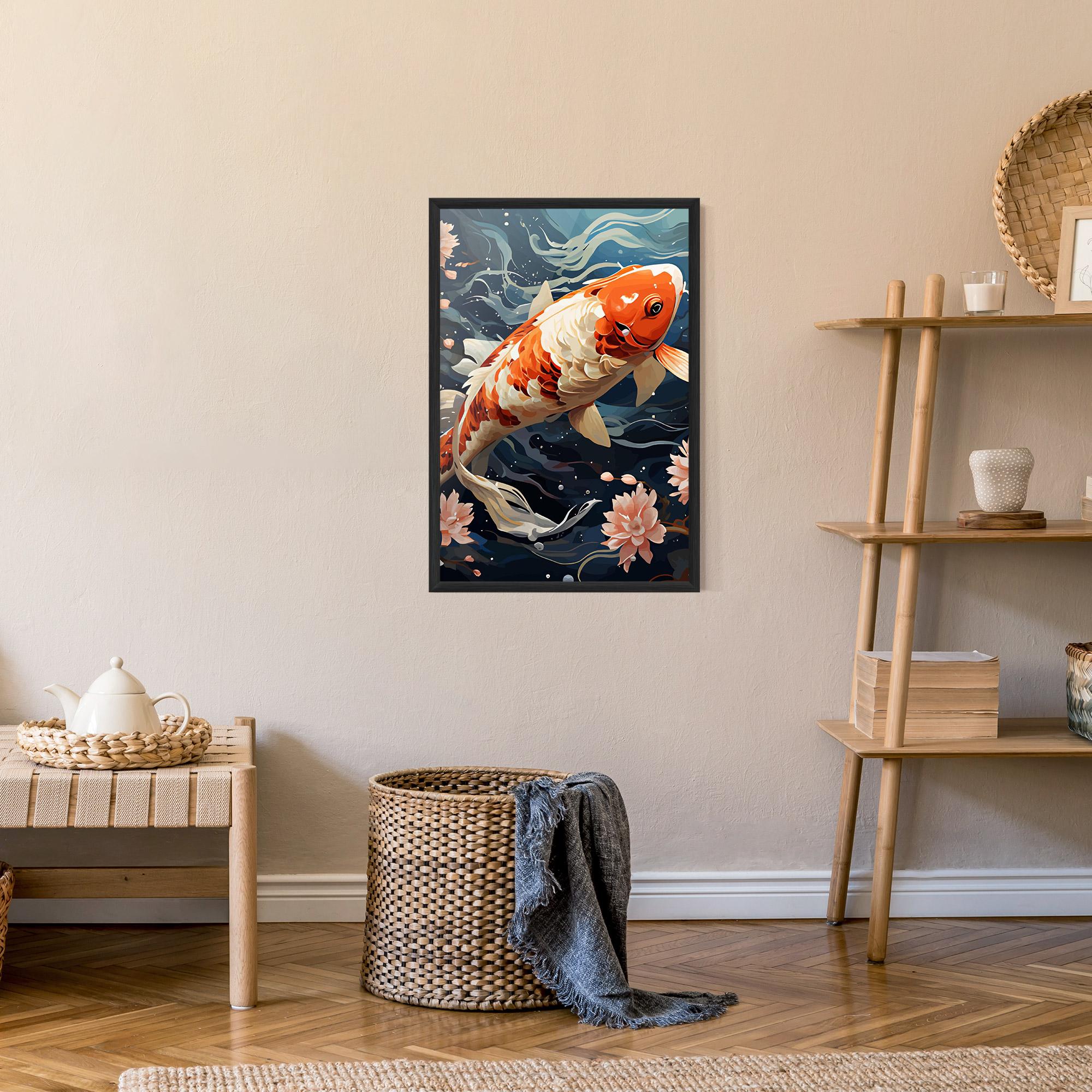 Poster Înrămat Pretty Koi mockup 9