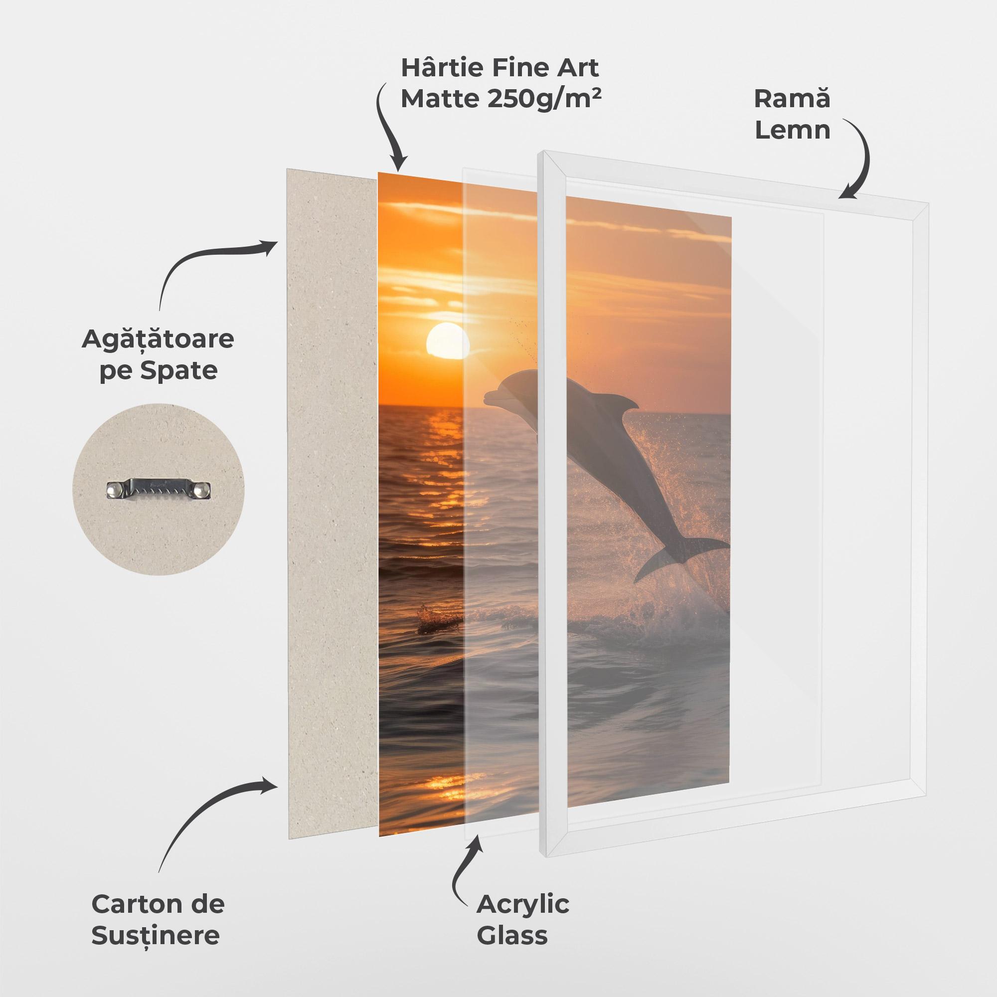 Poster Înrămat Dolphin Jump mockup 1