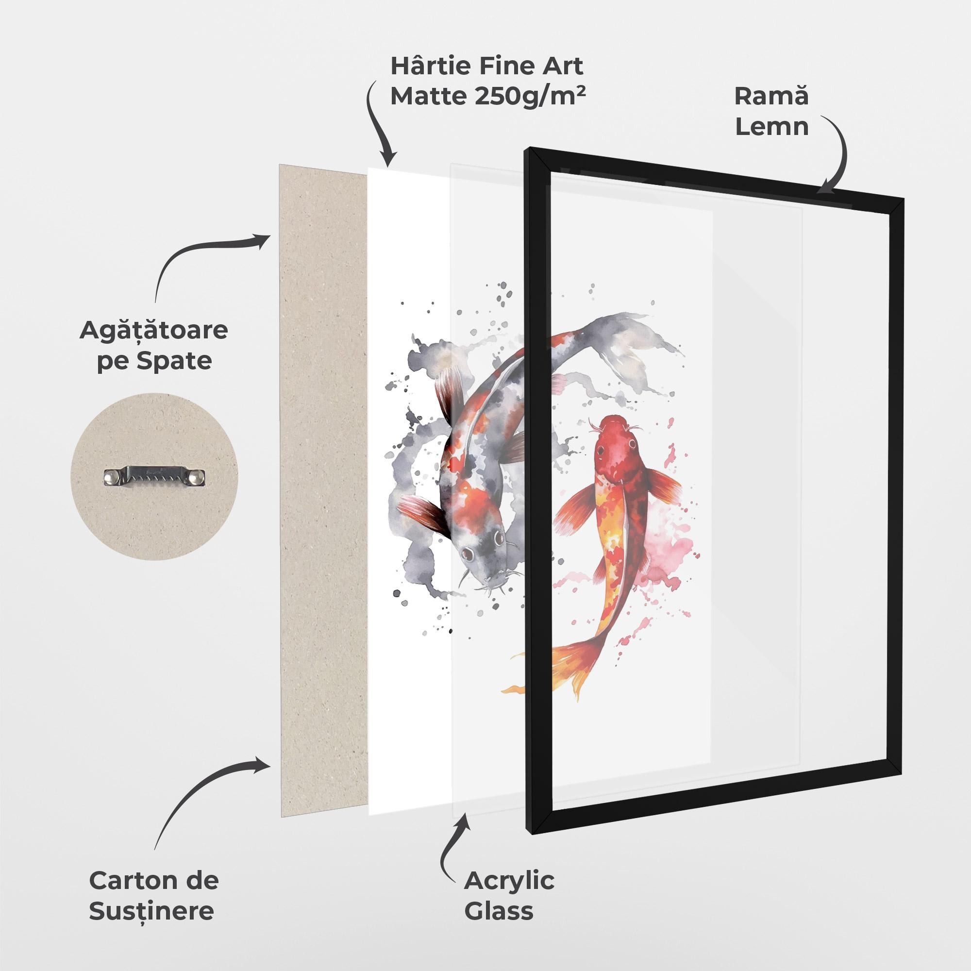 Poster Înrămat Beautiful Koi mockup 1