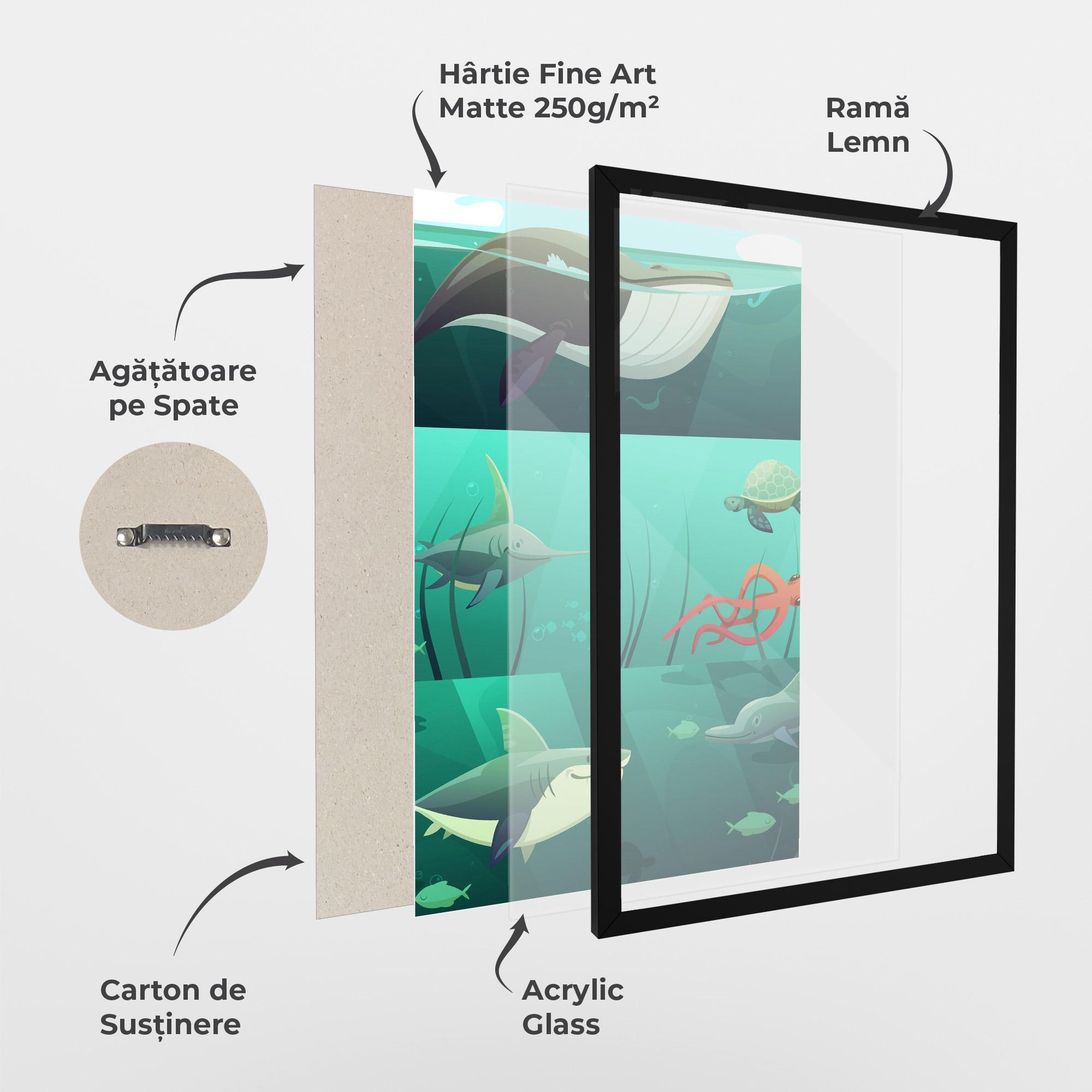 Poster Înrămat Kids Ocean mockup 1