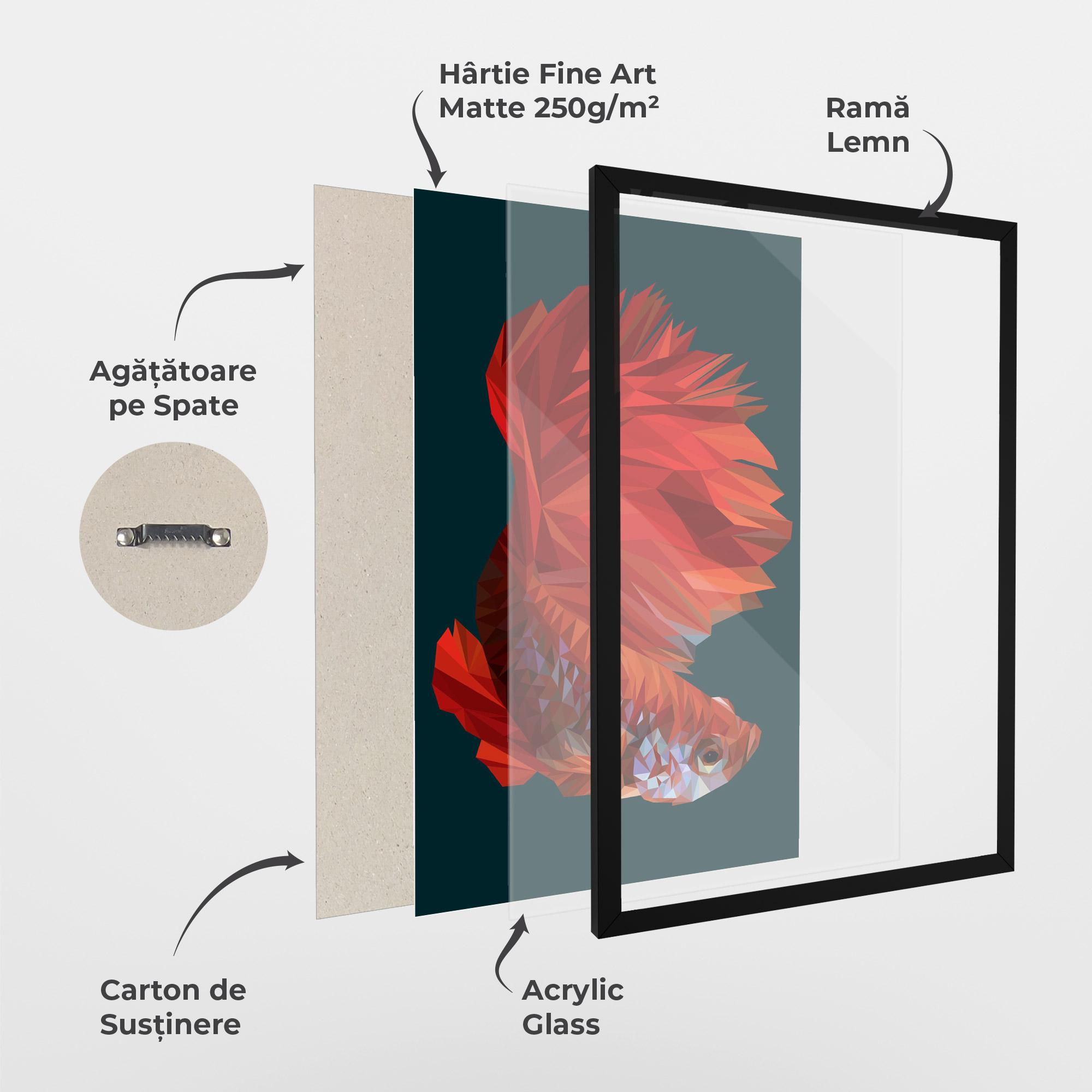 Poster Înrămat Orange Fish mockup 1