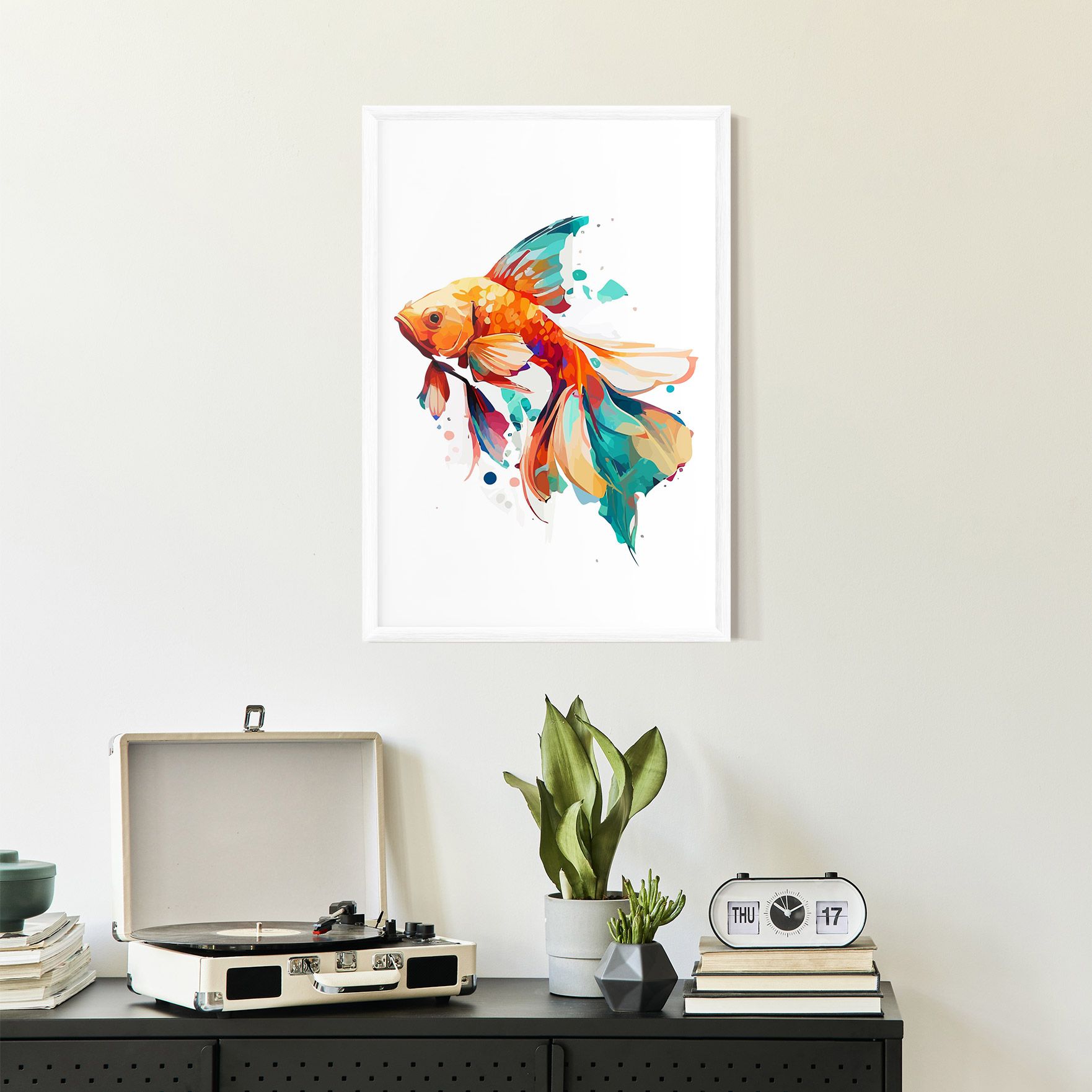 Blue Orange Fish mockup 2