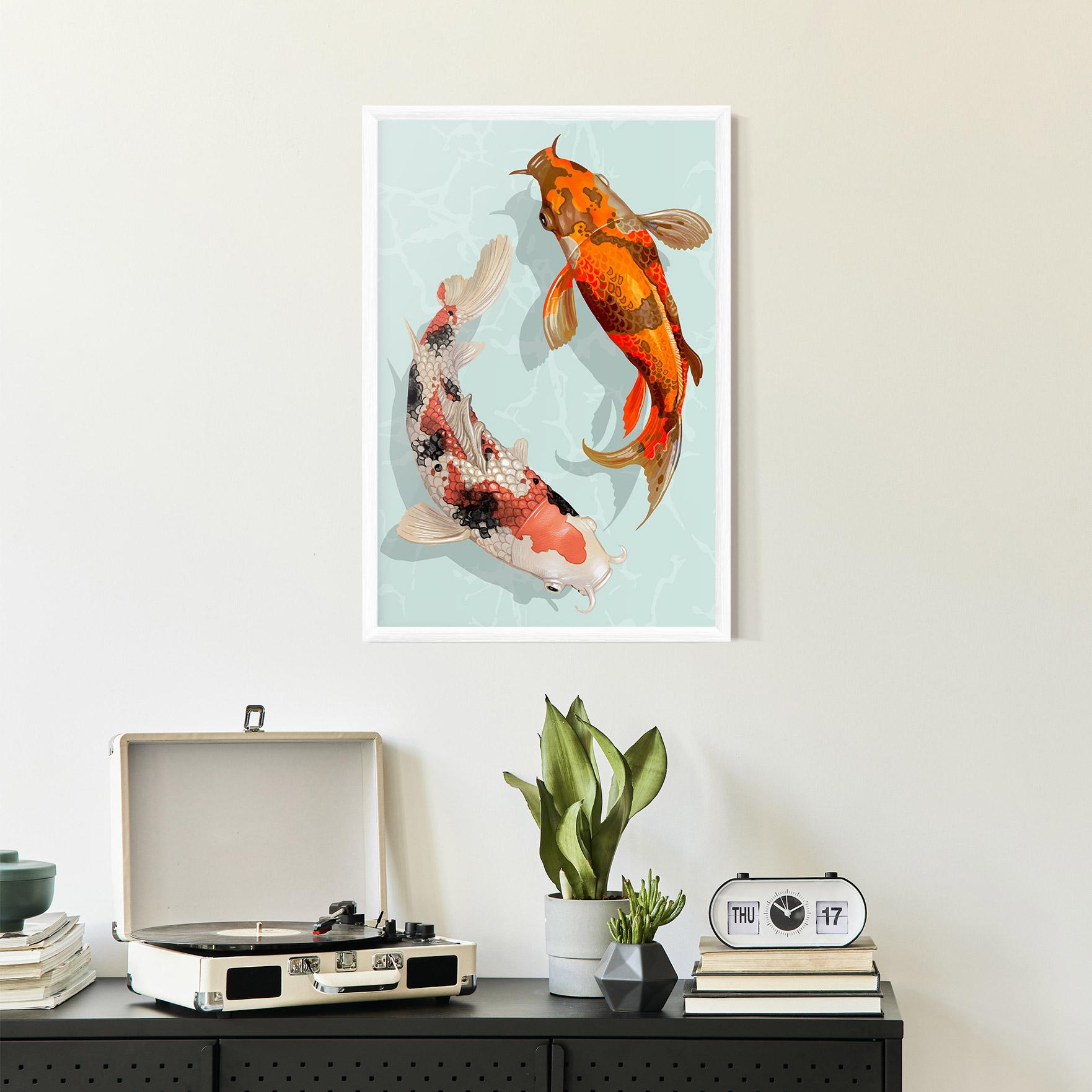 Poster Înrămat Koi Fish mockup 2