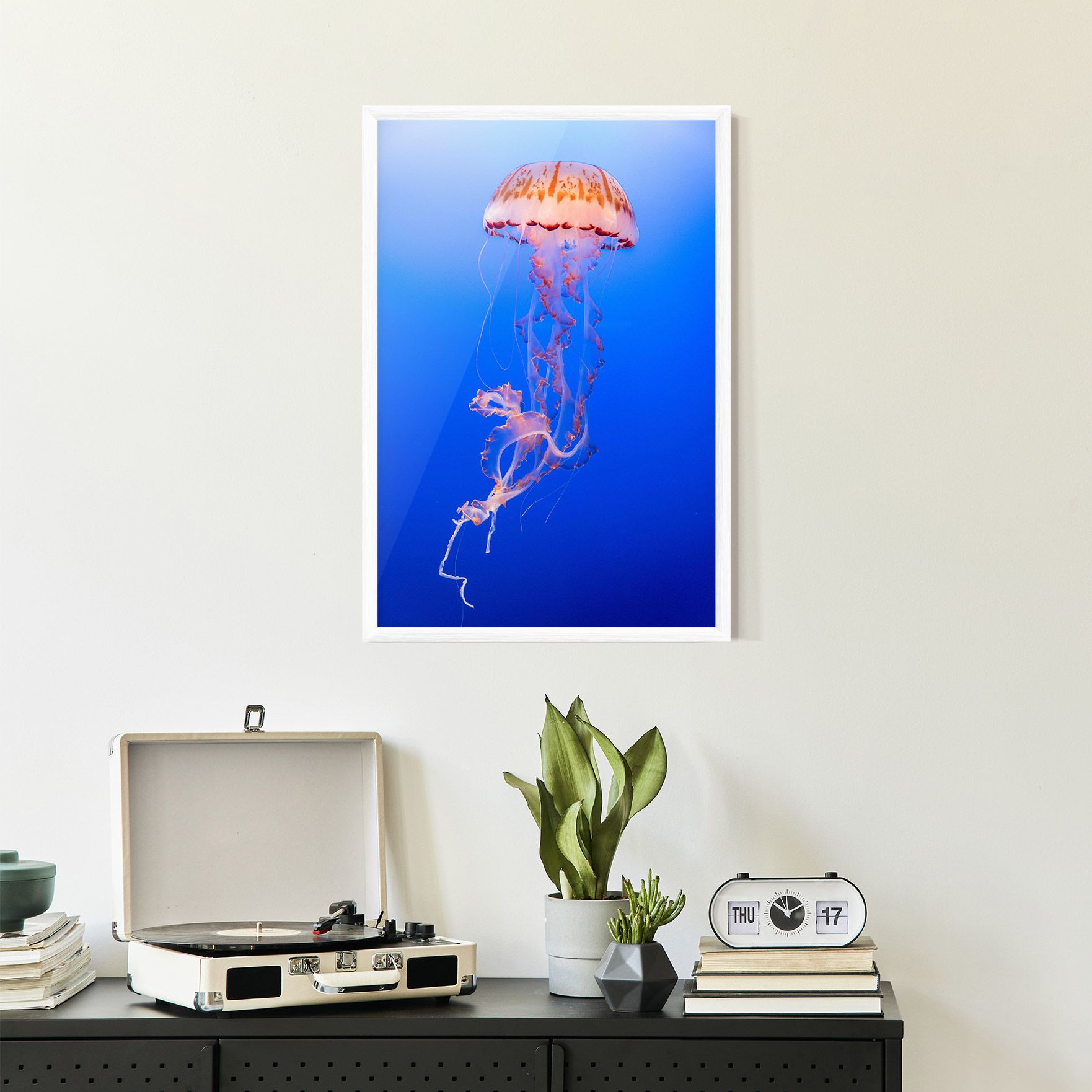 Pretty White Jellyfish mockup 2