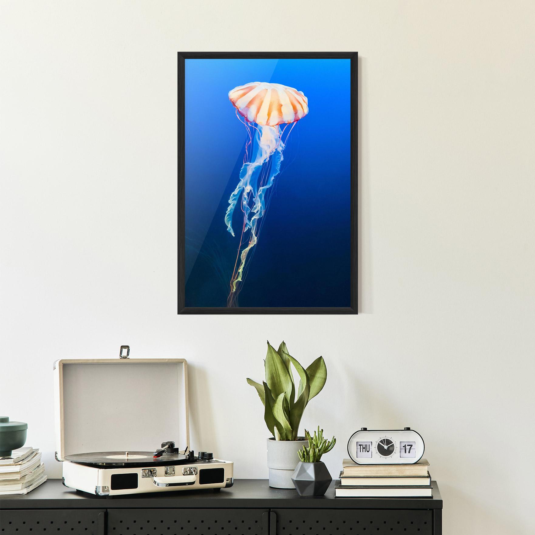 Poster Înrămat Cream Jellyfish mockup 2