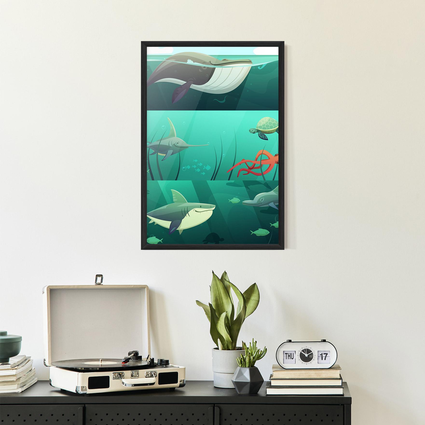 Poster Înrămat Kids Ocean mockup 2