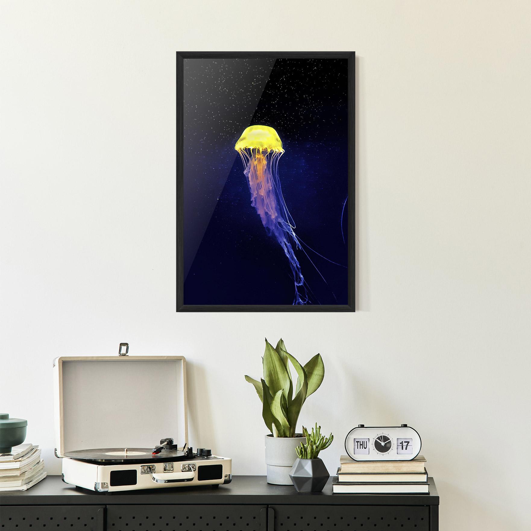 Poster Înrămat Purple Jellyfish mockup 2