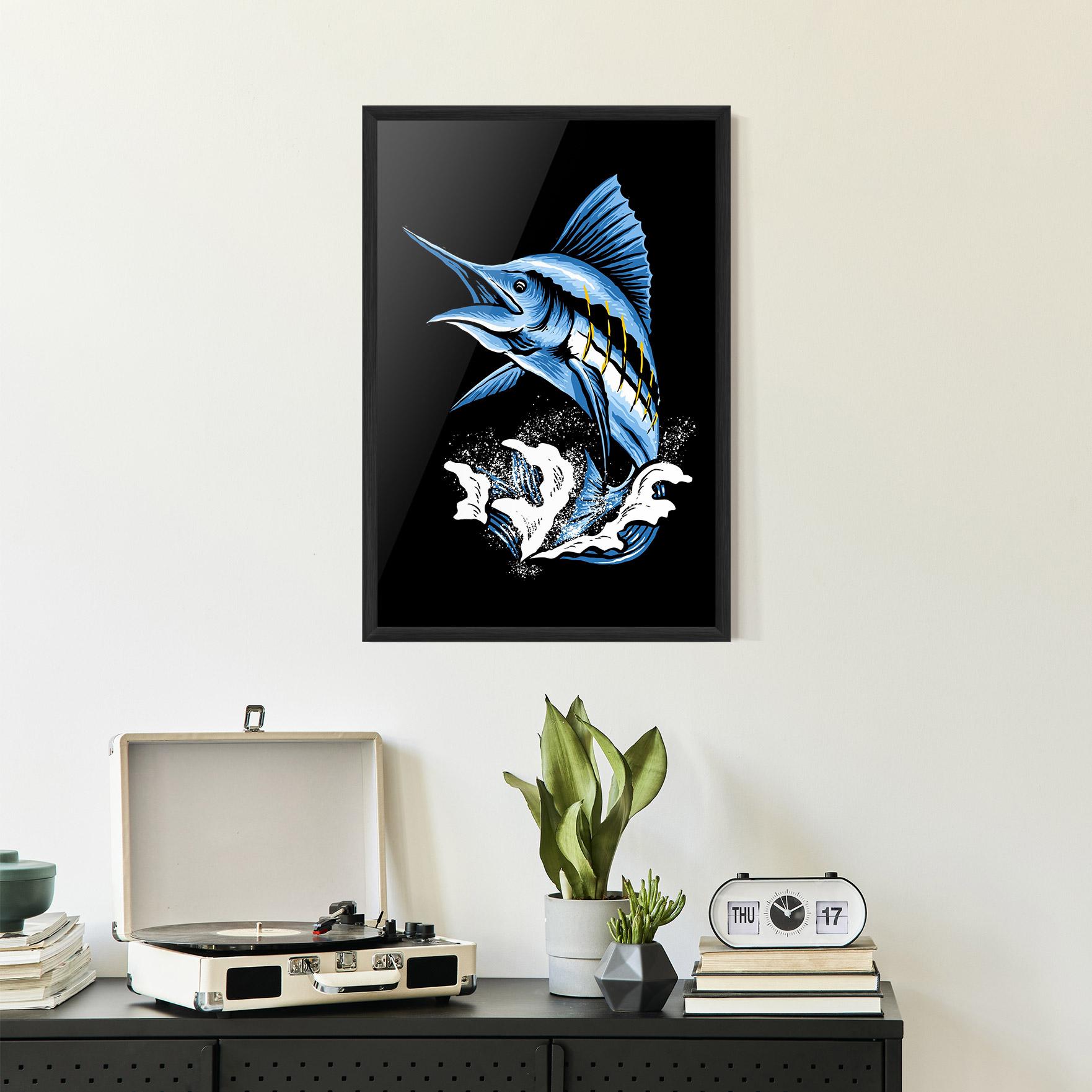 Poster Înrămat Sword Fish mockup 2