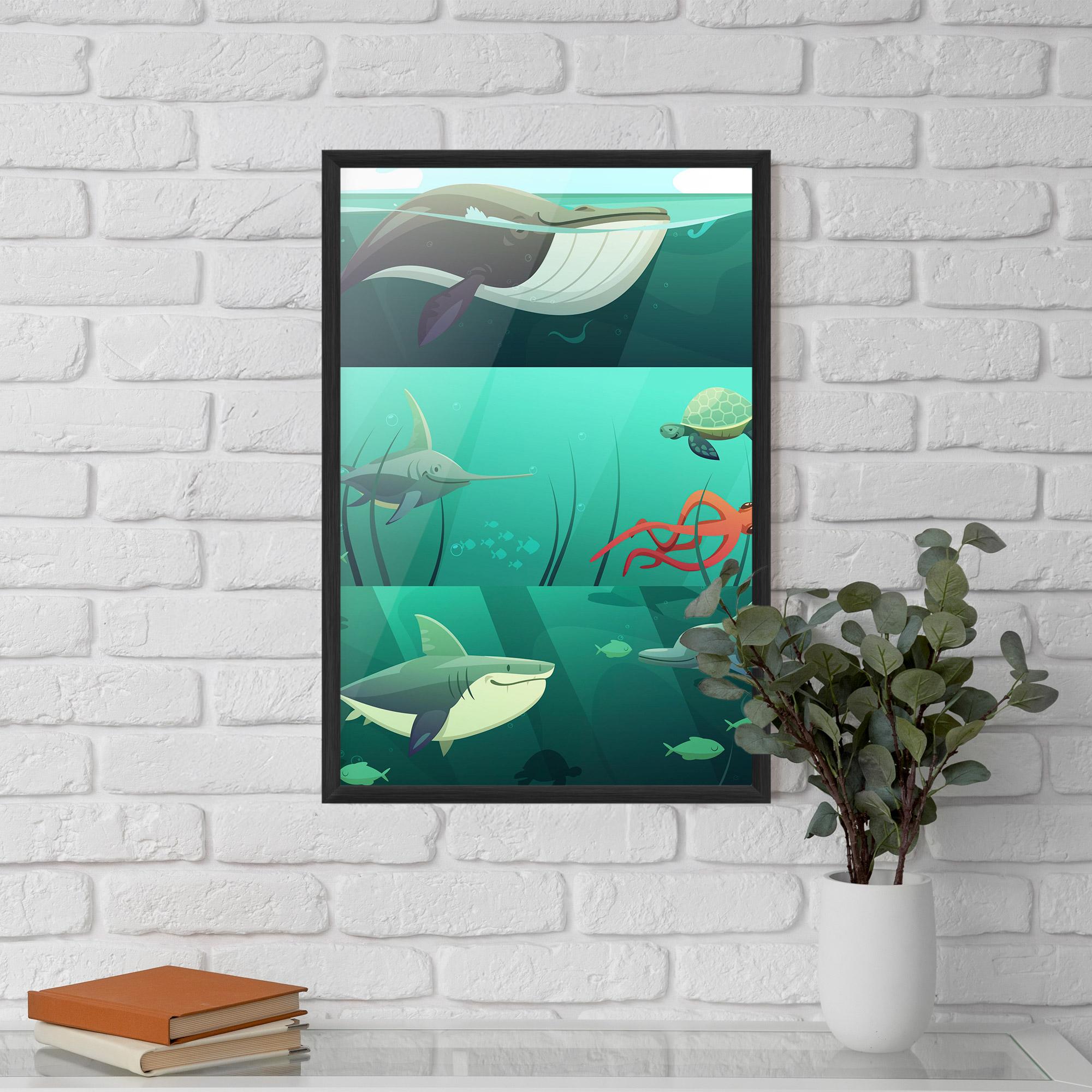 Poster Înrămat Kids Ocean mockup 5