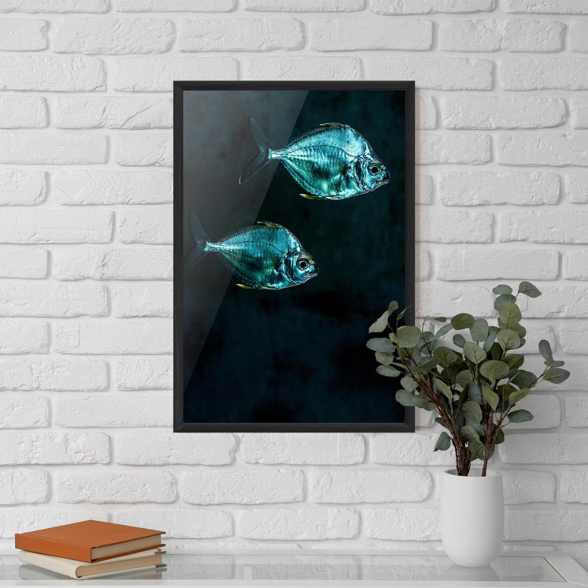 Poster Înrămat Silver Fish mockup 5
