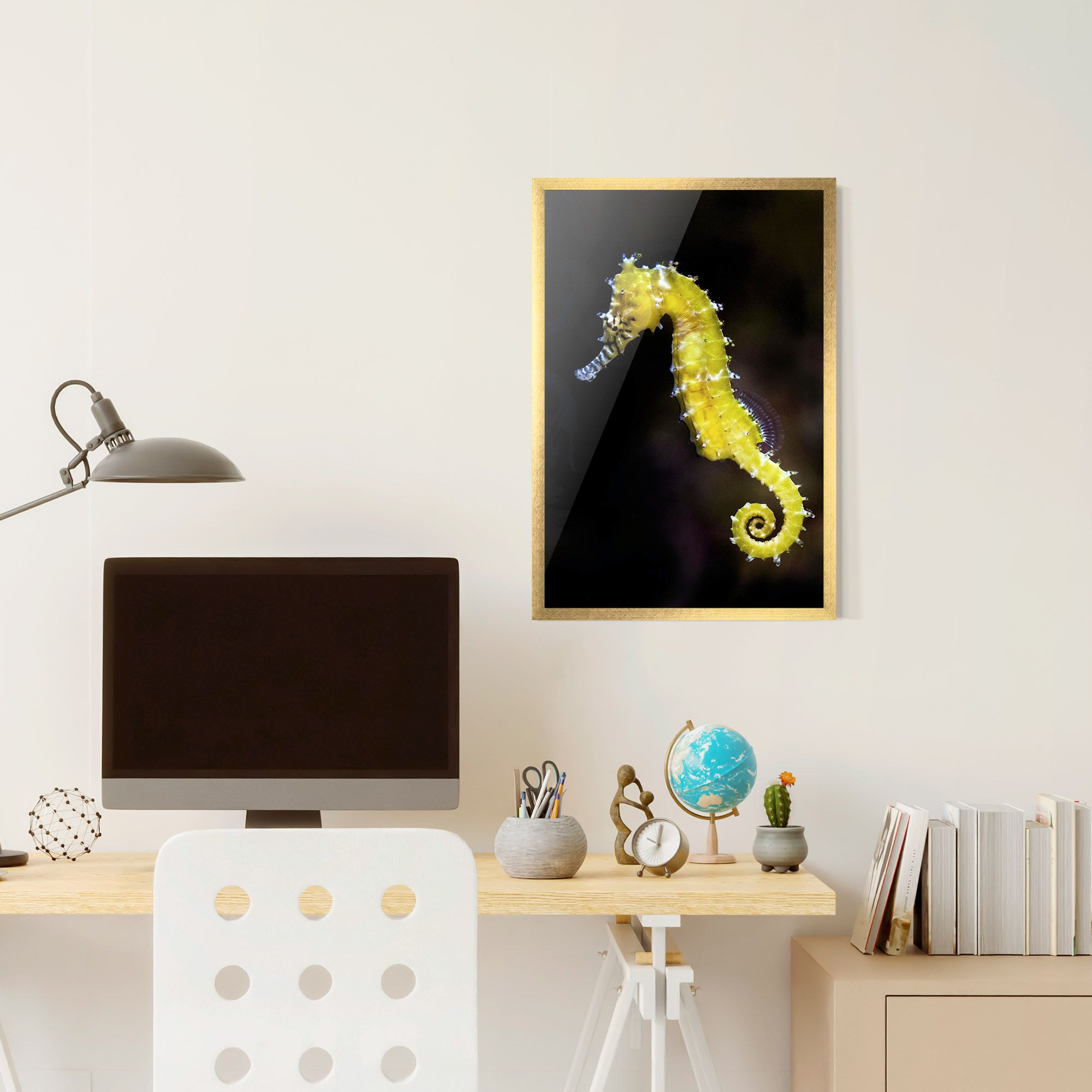 Yellow Seahorse mockup 6