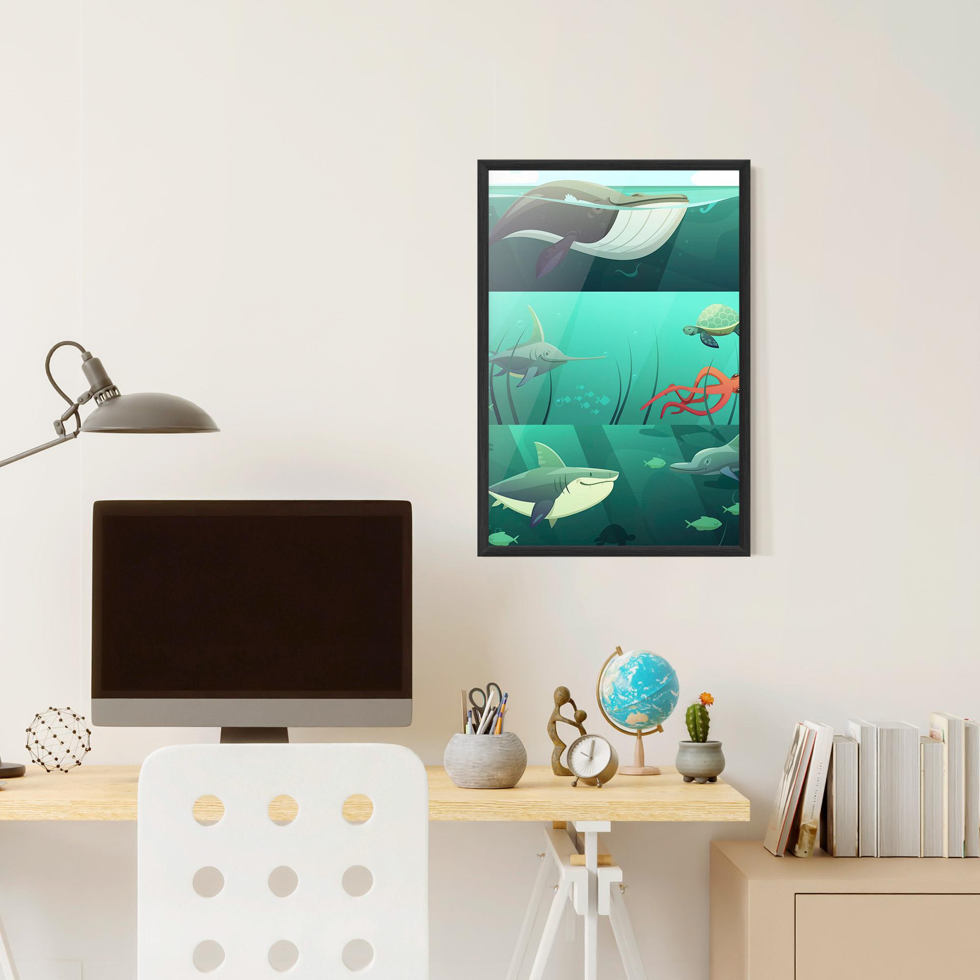 Poster Înrămat Kids Ocean mockup 6
