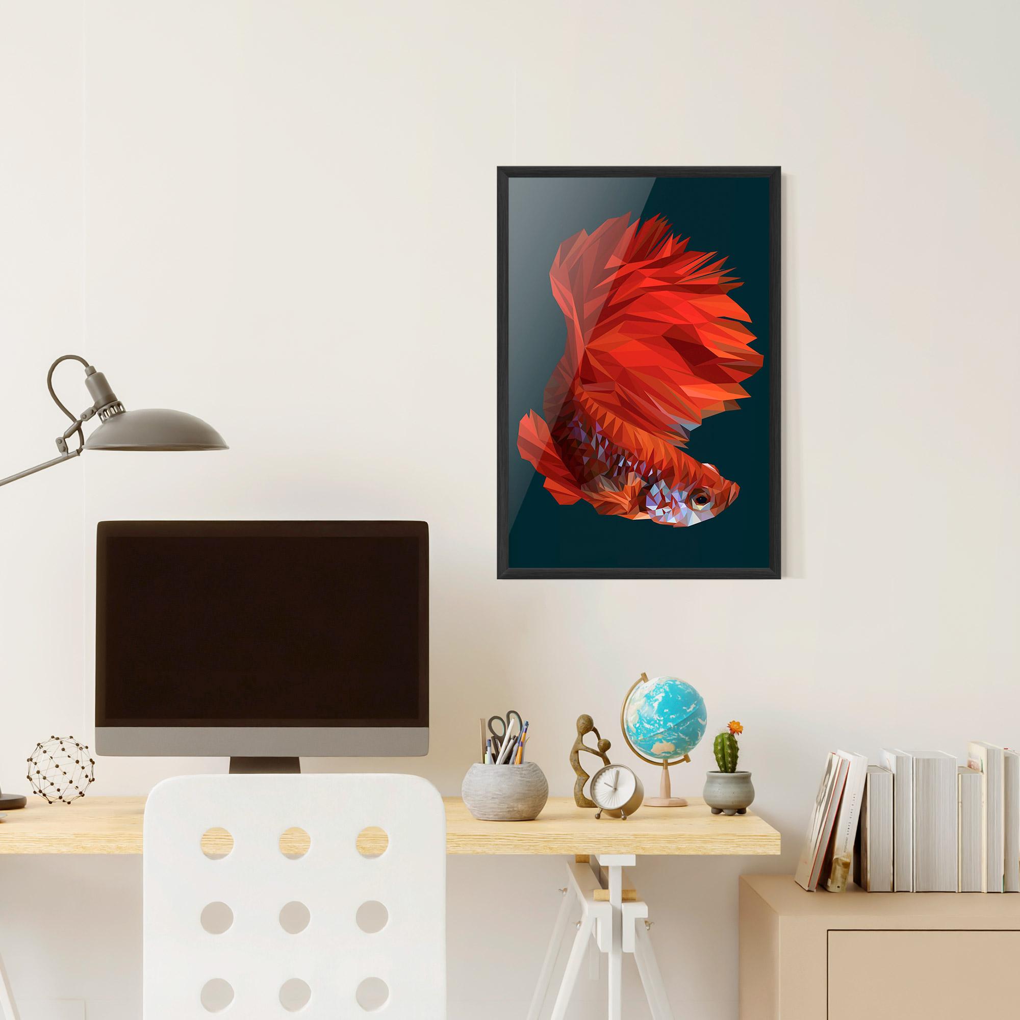 Poster Înrămat Orange Fish mockup 6