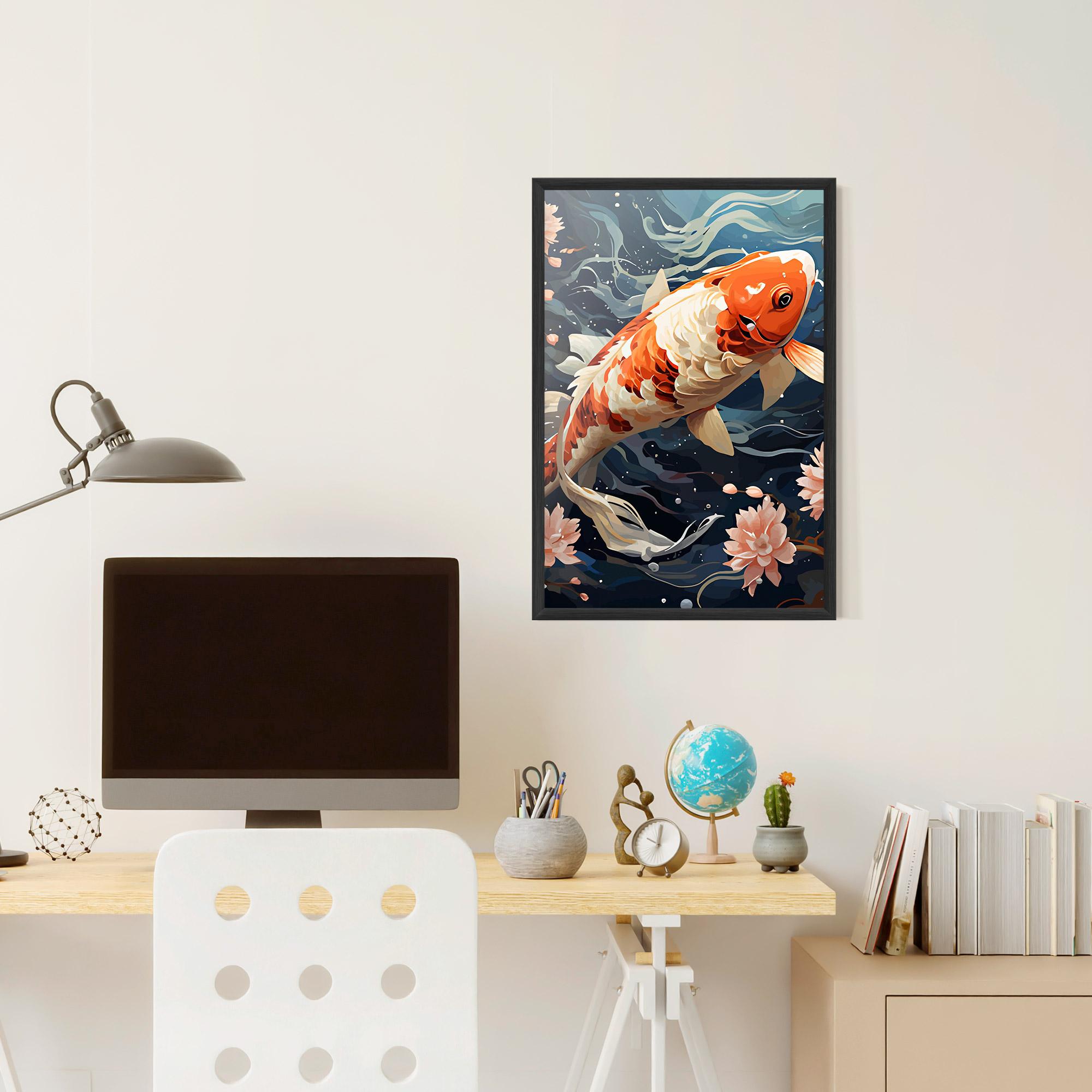 Poster Înrămat Pretty Koi mockup 6