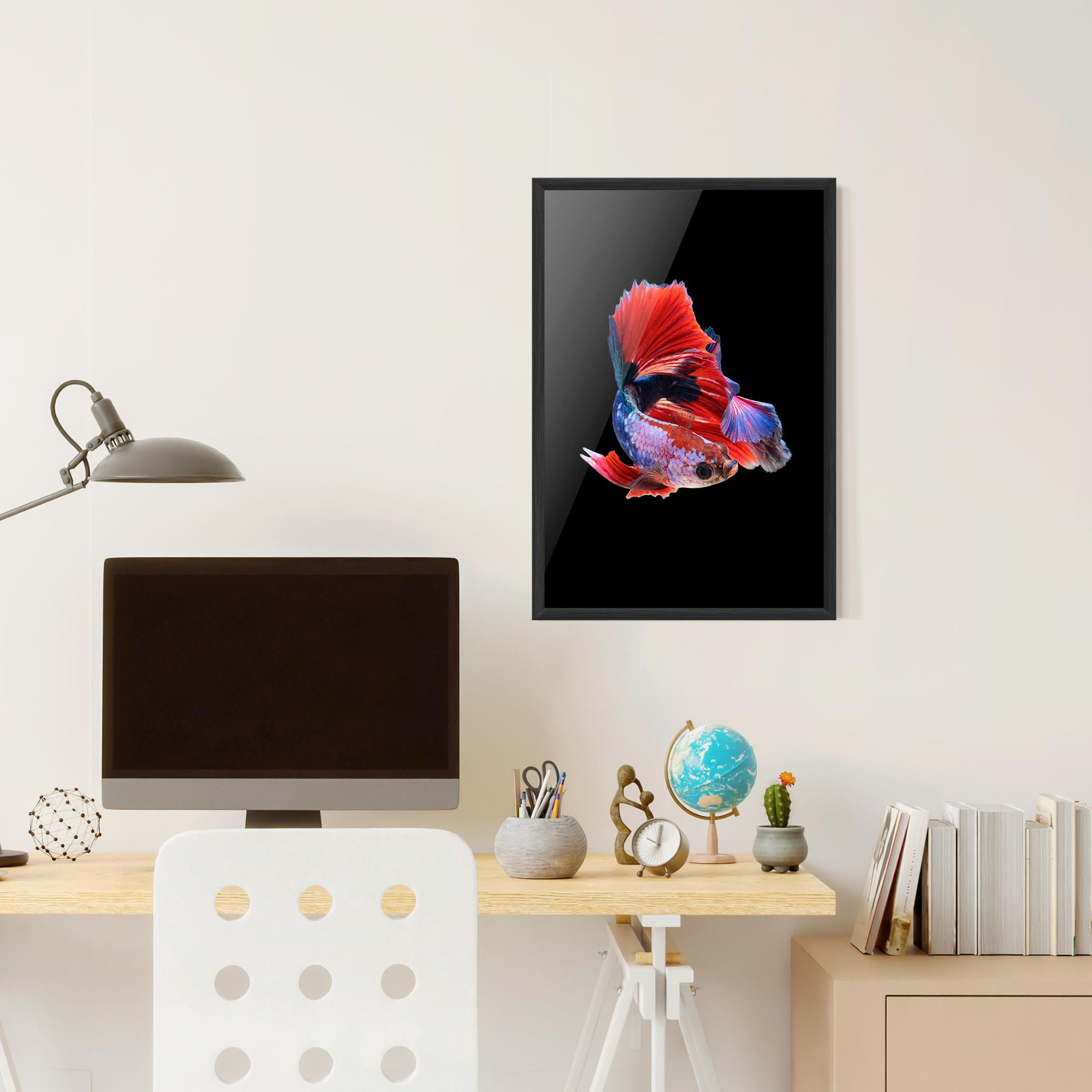 Poster Înrămat Red Black Betta mockup 6
