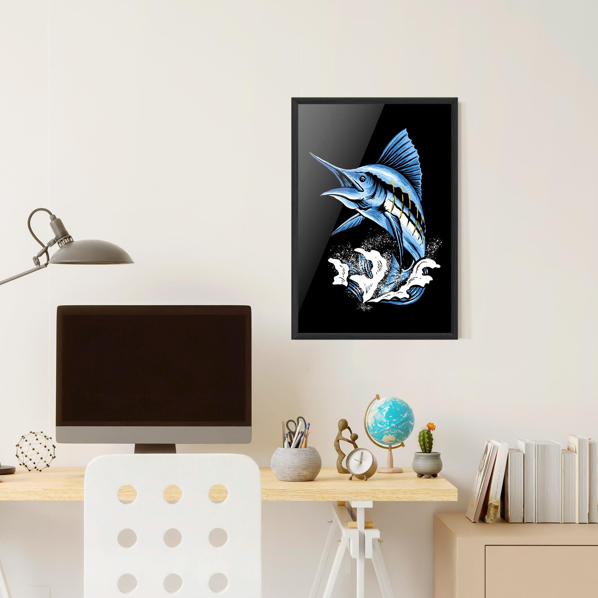 Poster Înrămat Sword Fish mockup 6