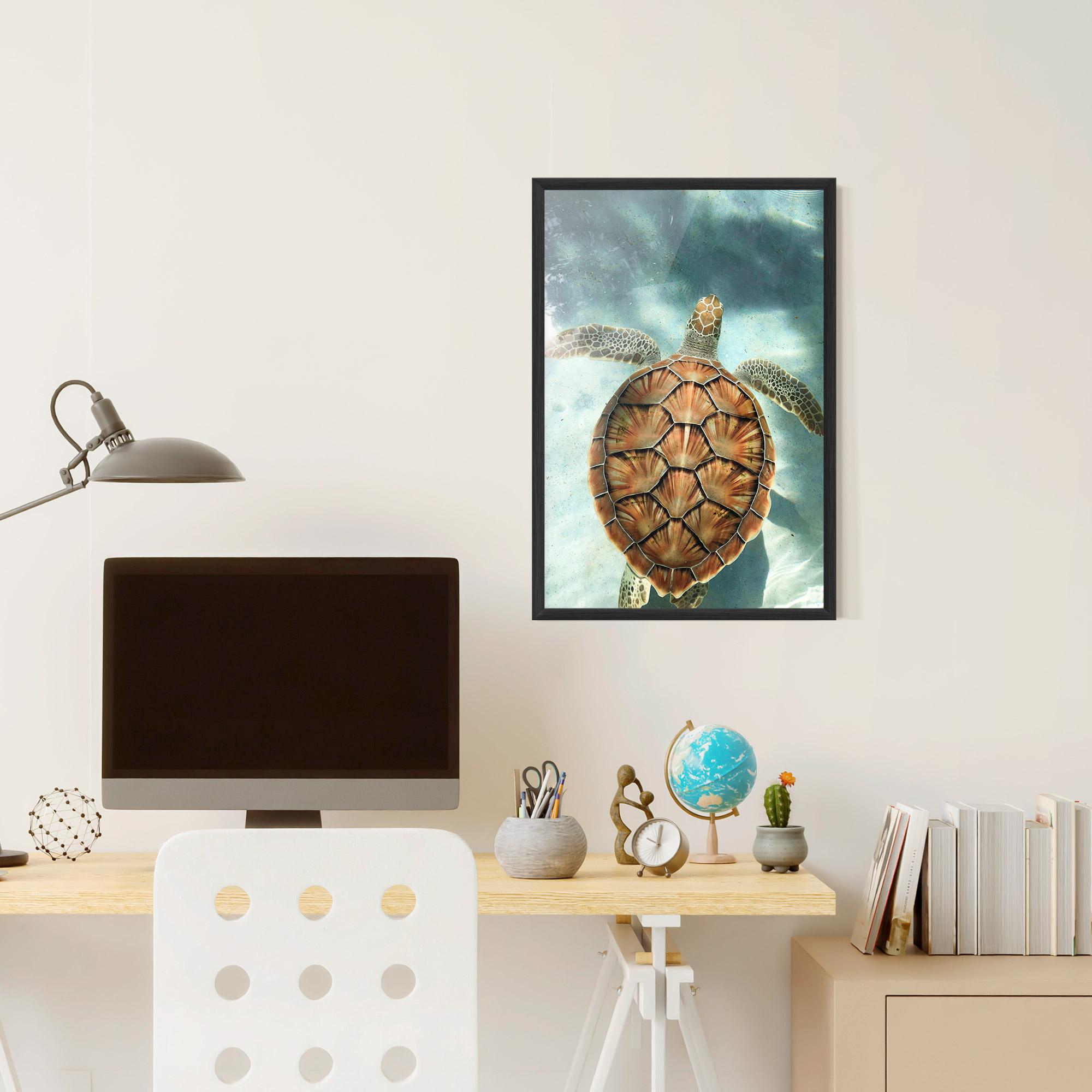 Poster Înrămat Water Tortoise mockup 6