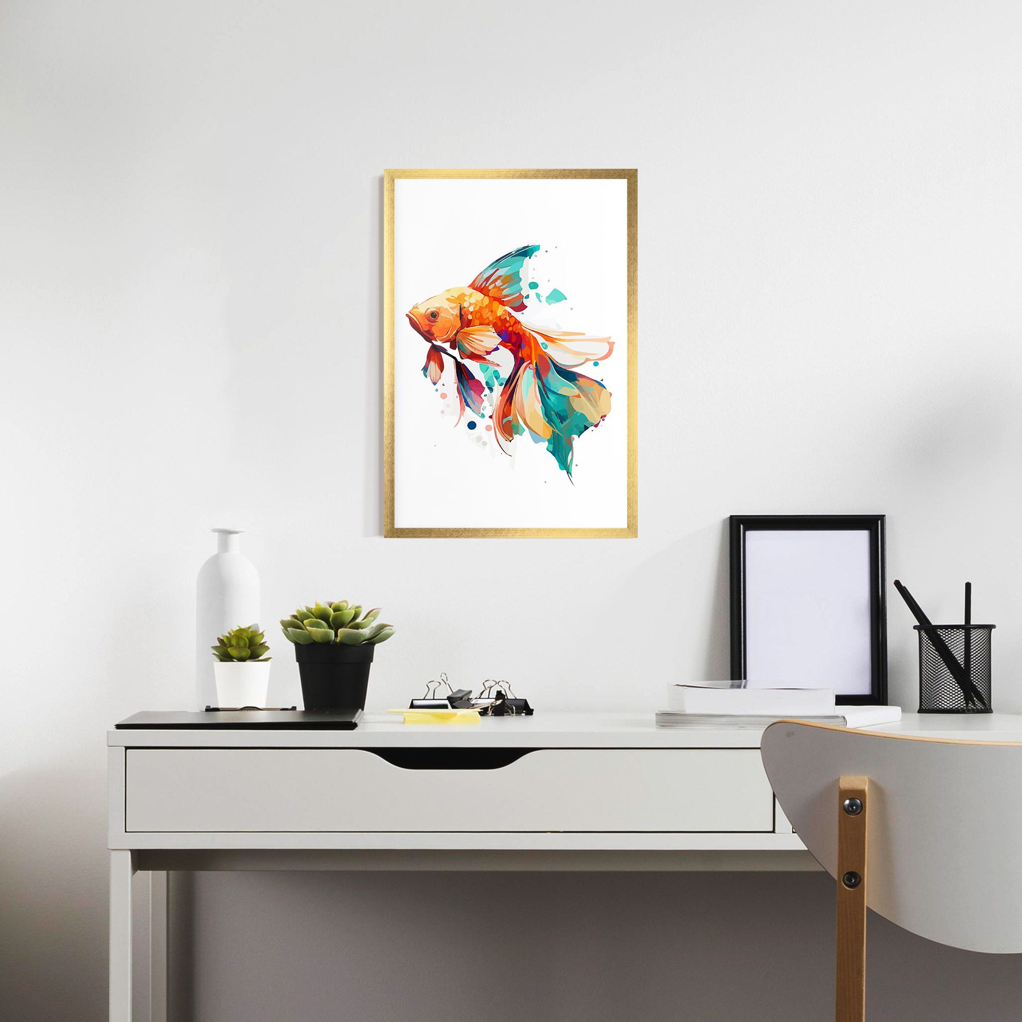 Blue Orange Fish mockup 7
