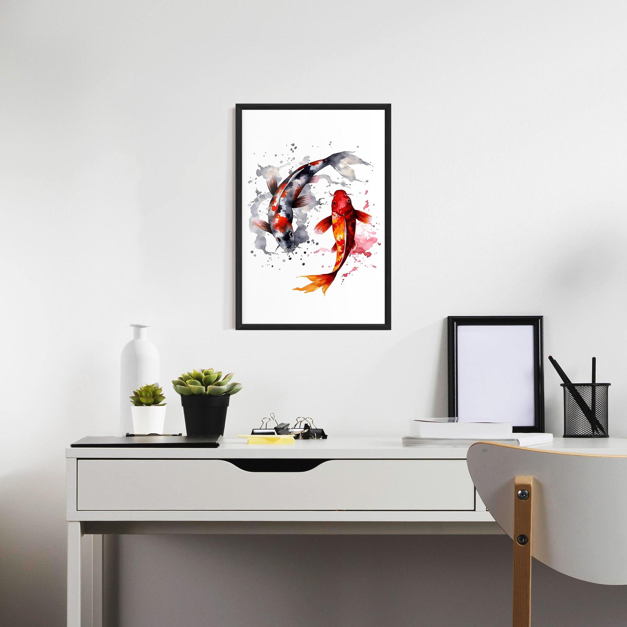 Poster Înrămat Beautiful Koi mockup 7