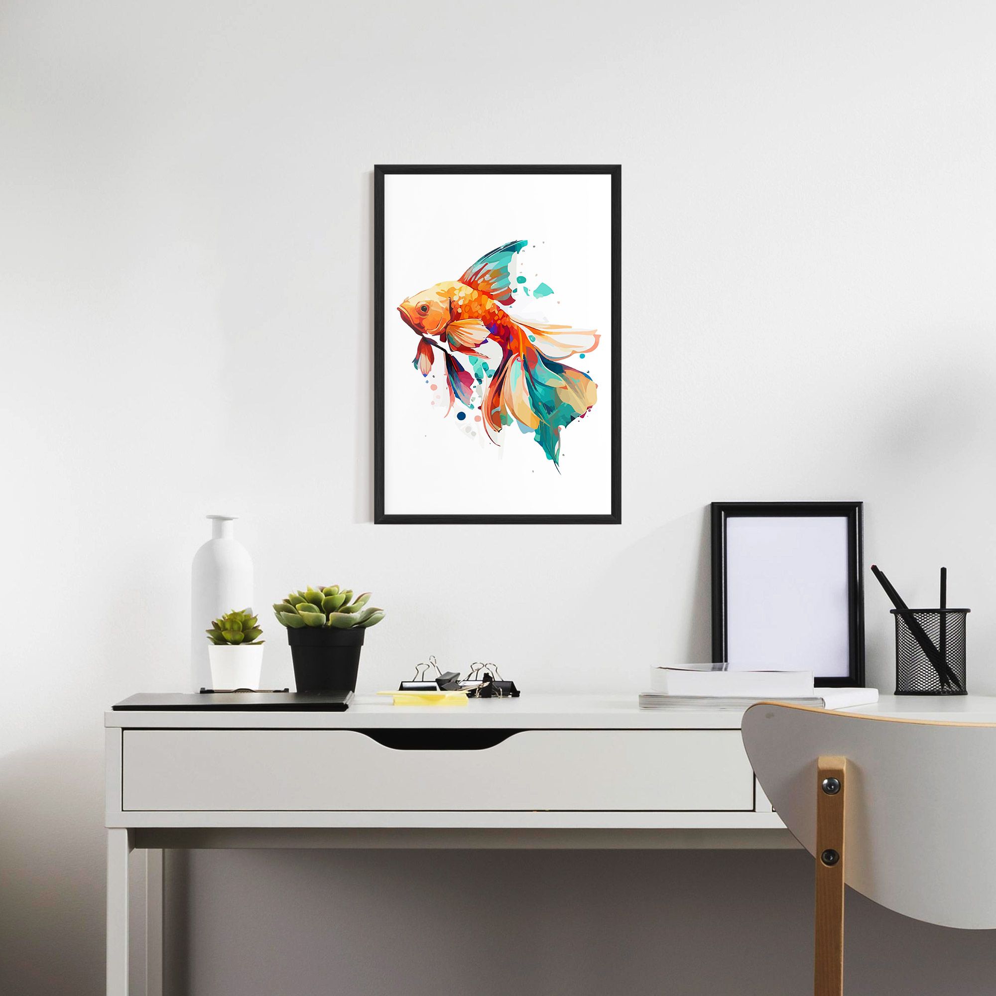 Blue Orange Fish mockup 7