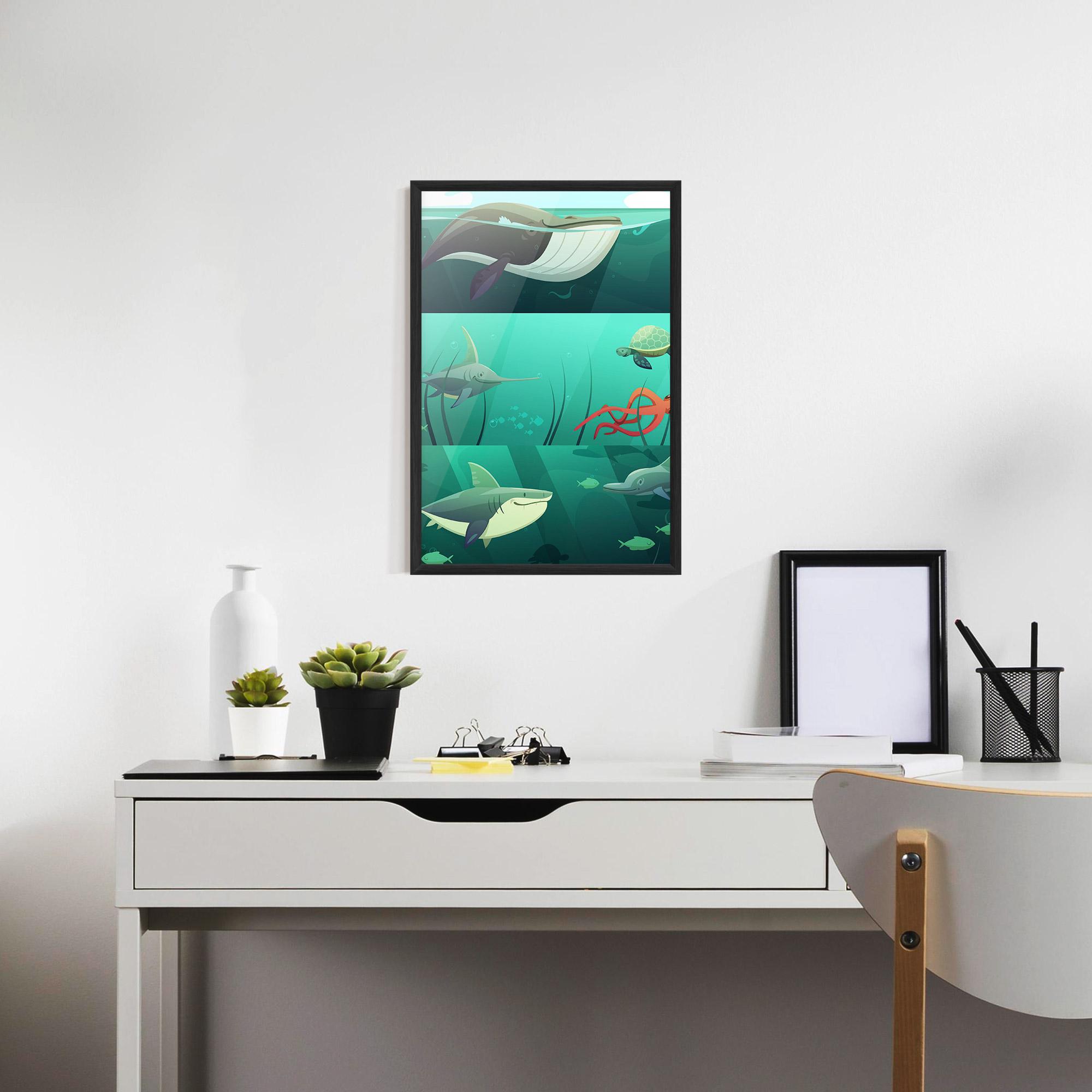 Poster Înrămat Kids Ocean mockup 7