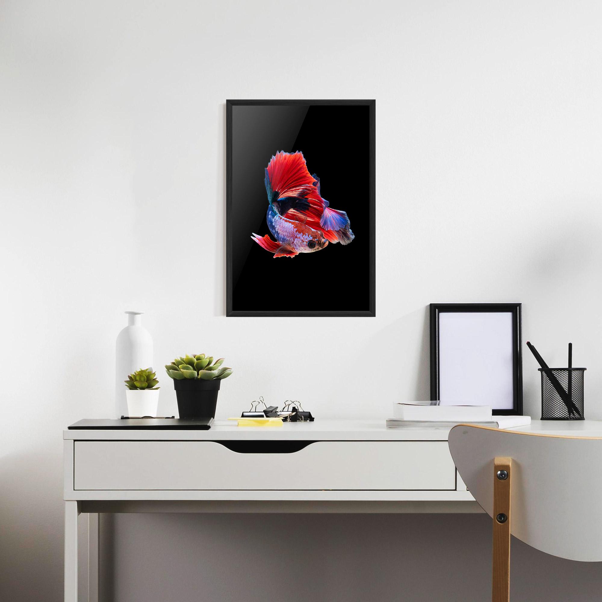 Poster Înrămat Red Black Betta mockup 7