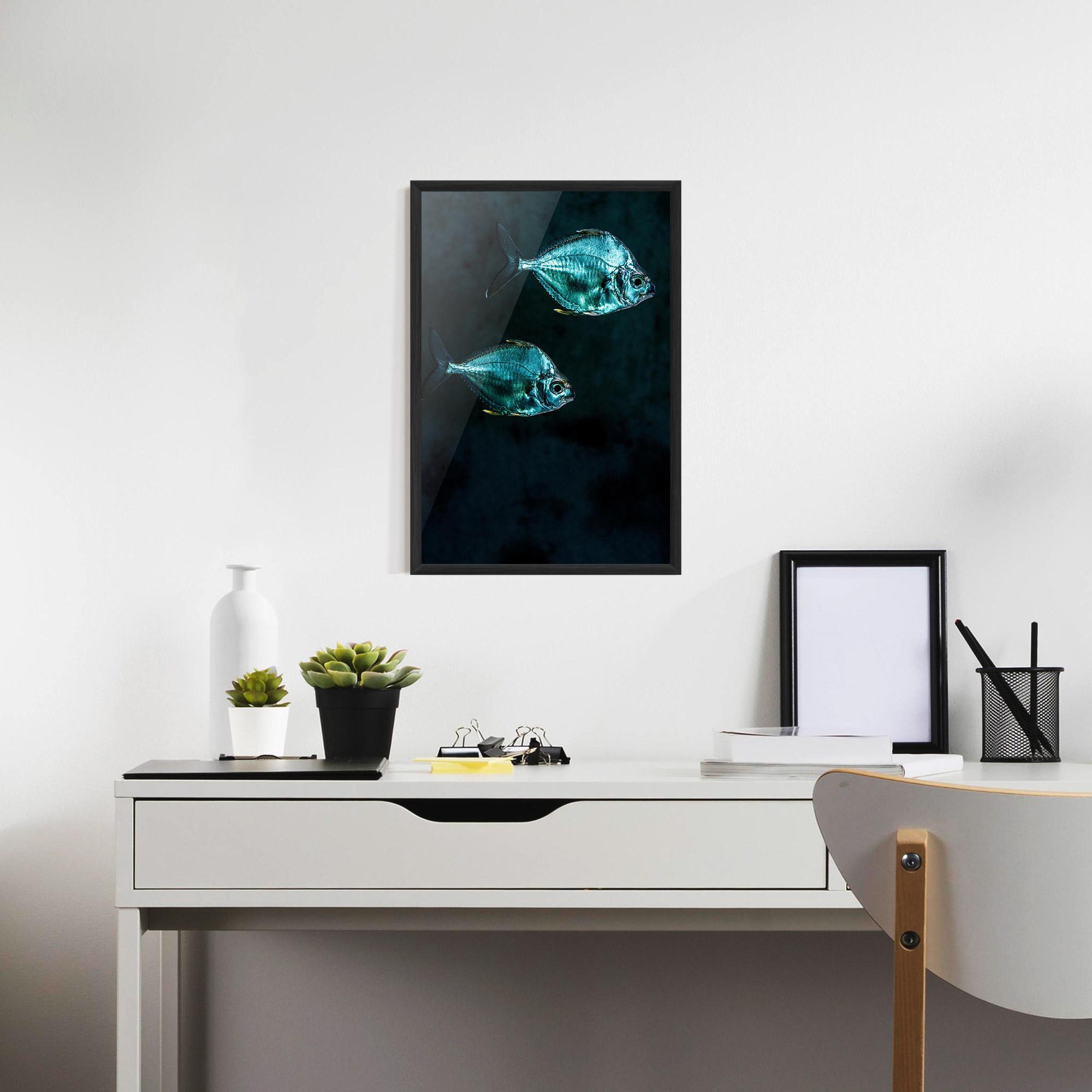 Poster Înrămat Silver Fish mockup 7