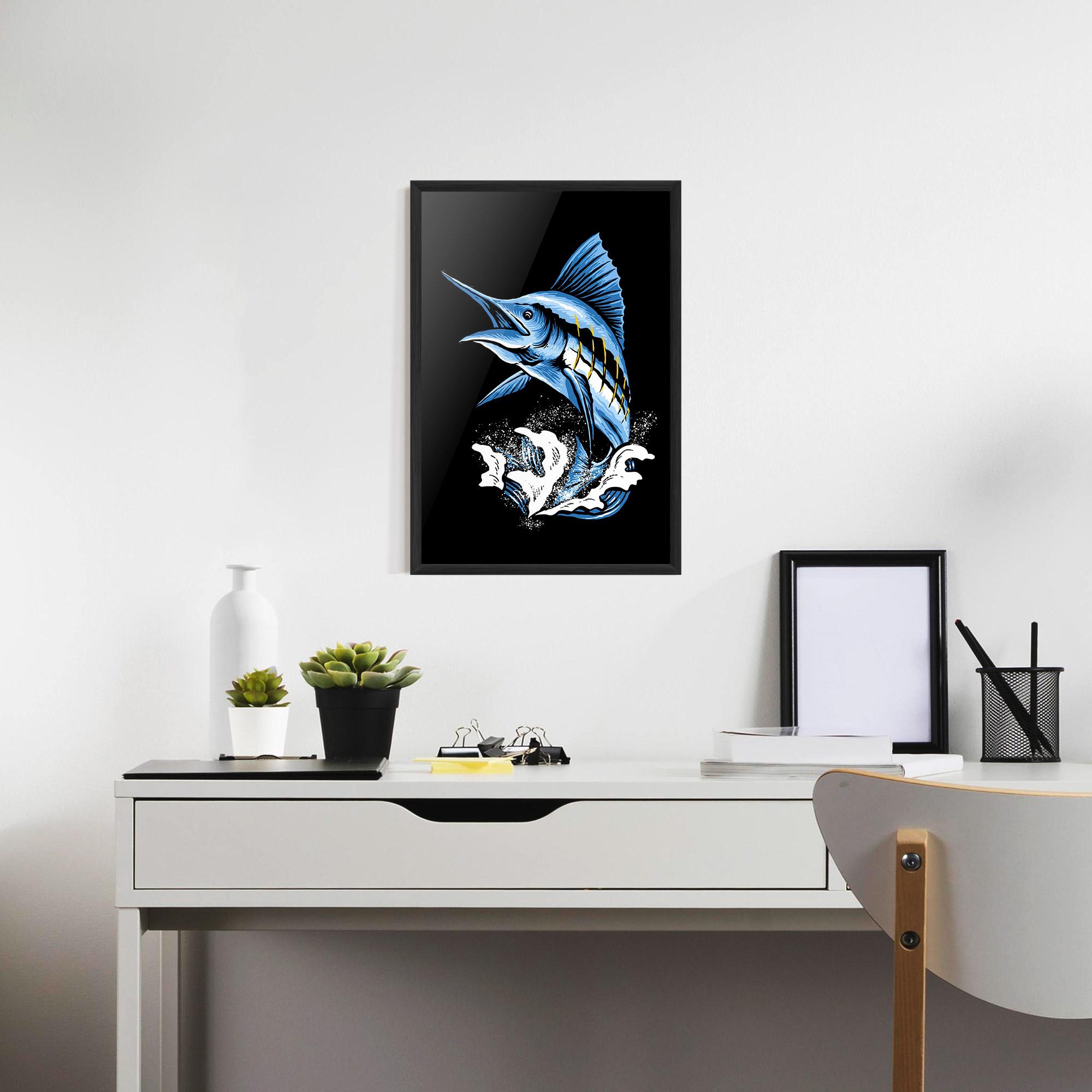 Poster Înrămat Sword Fish mockup 7
