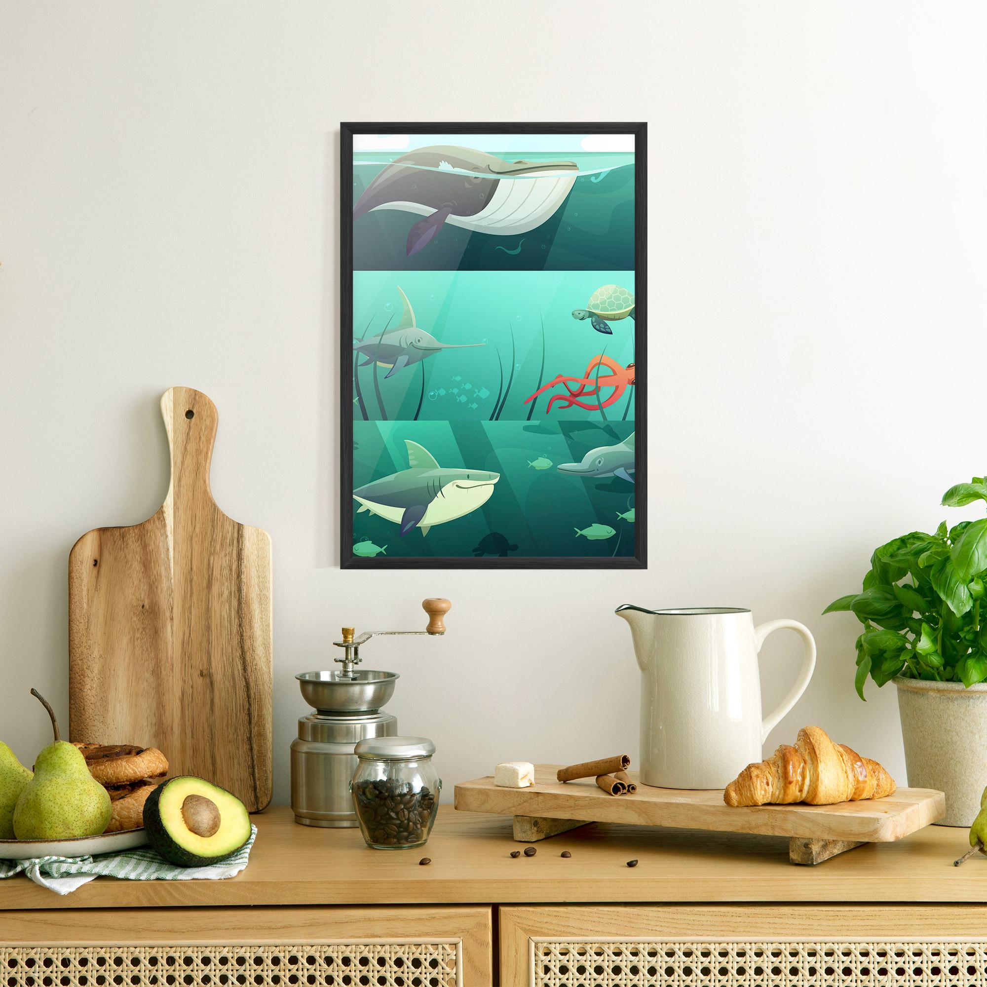 Poster Înrămat Kids Ocean mockup 8