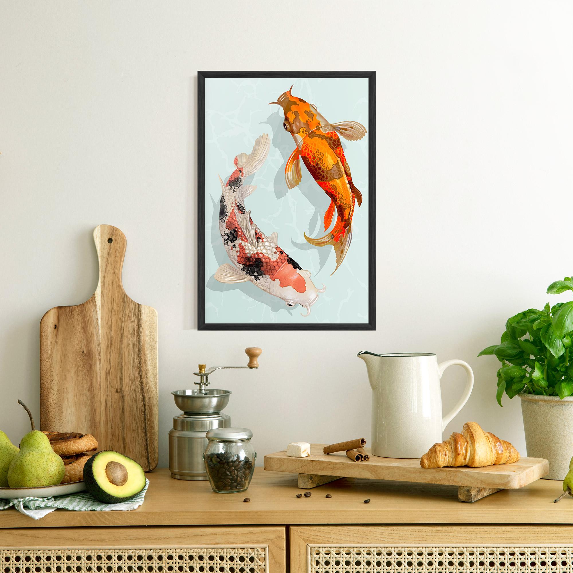 Poster Înrămat Koi Fish mockup 8