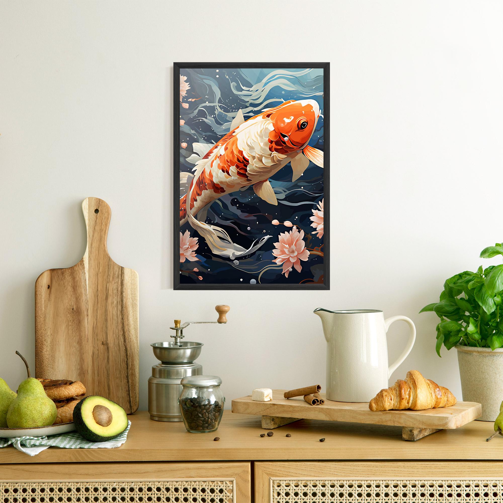 Poster Înrămat Pretty Koi mockup 8