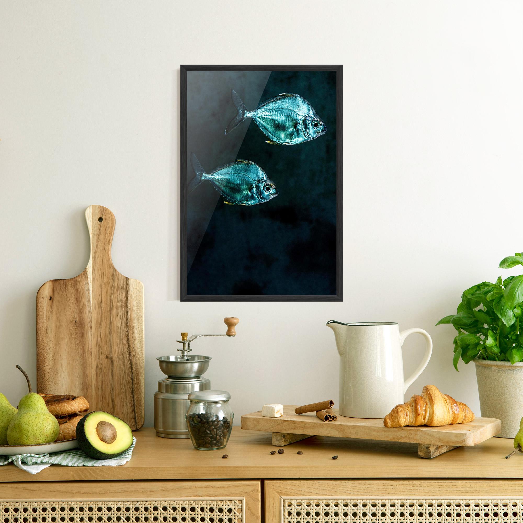 Poster Înrămat Silver Fish mockup 8