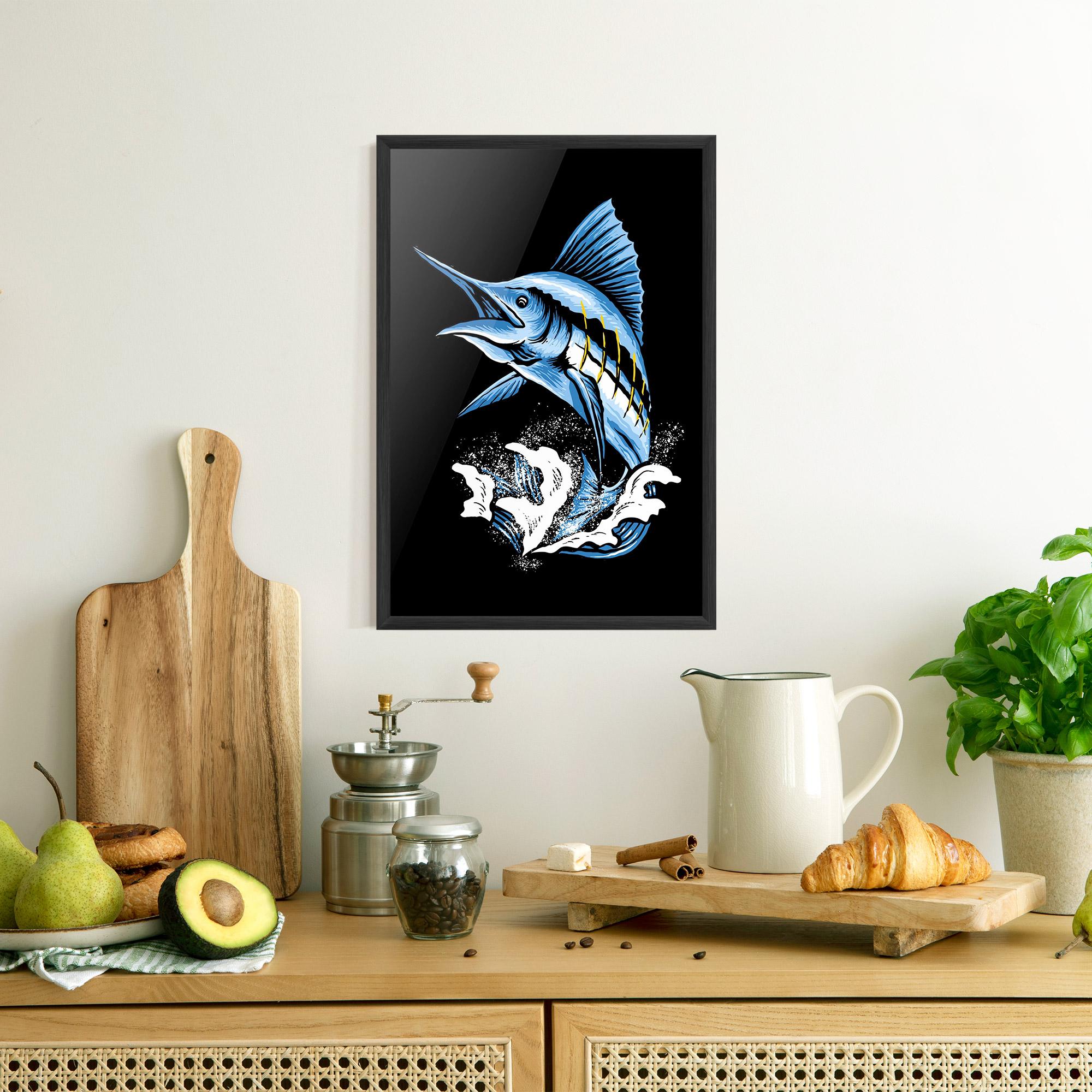 Poster Înrămat Sword Fish mockup 8