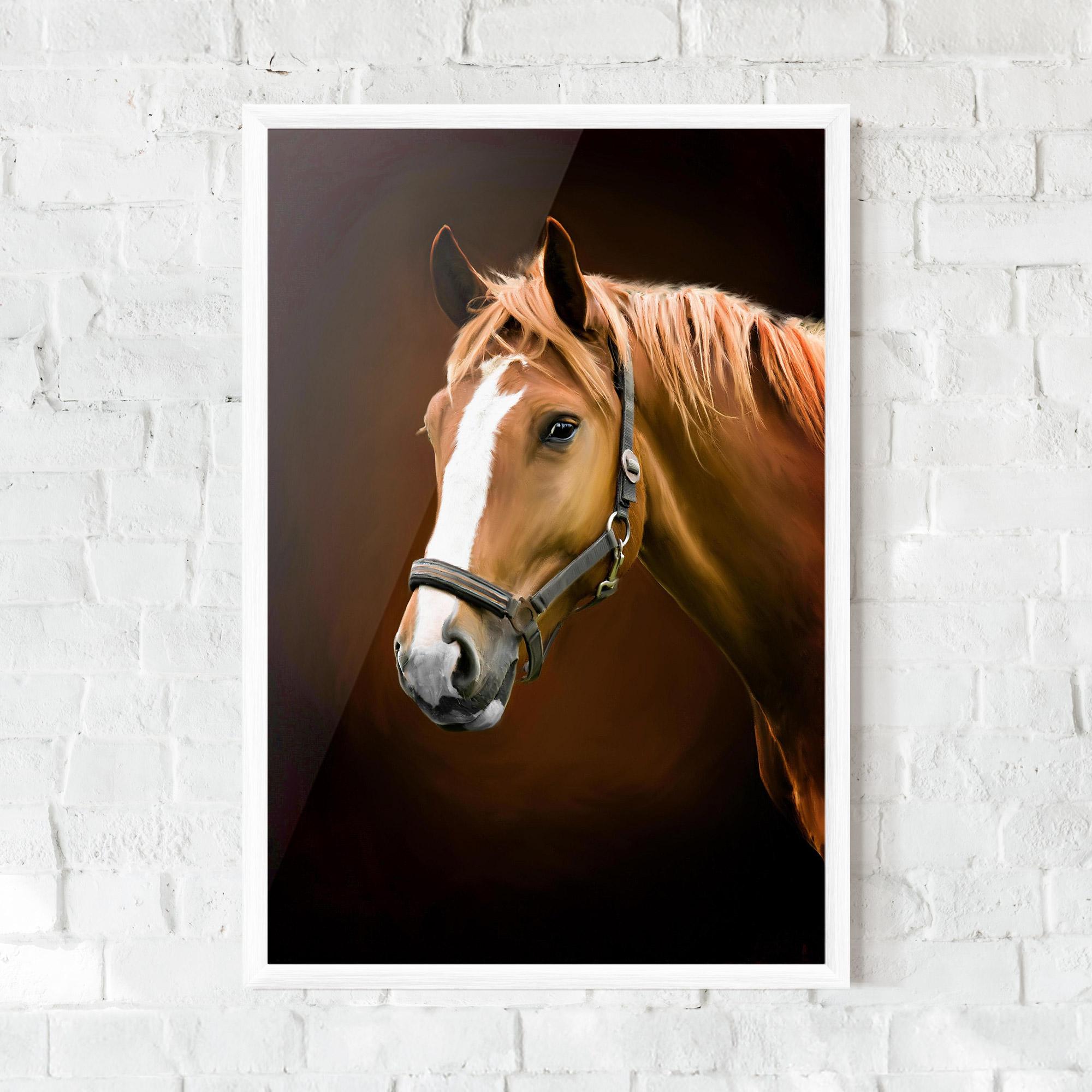 Poster Înrămat Digital Painted Horse mockup 0