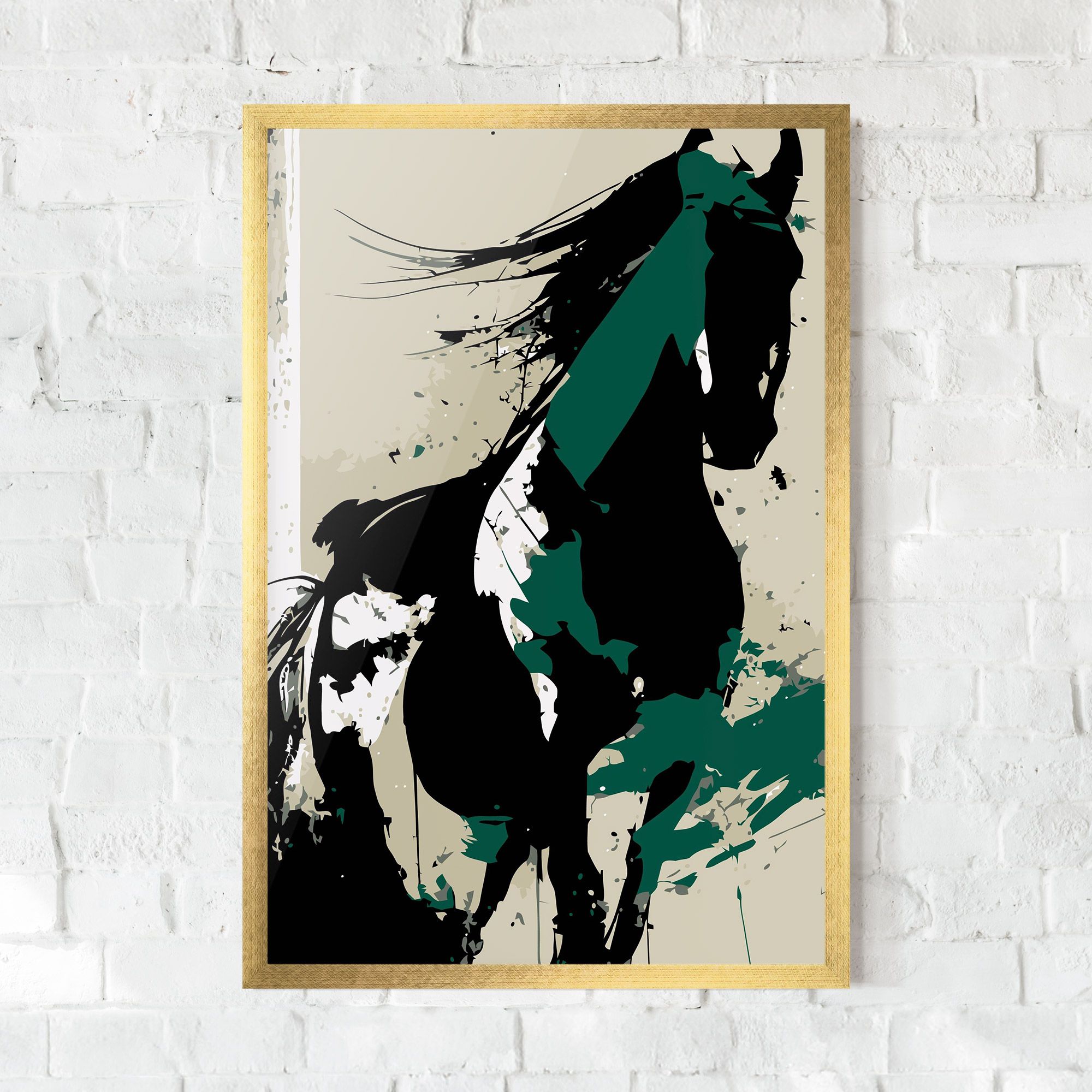 Black Green Horse mockup 0