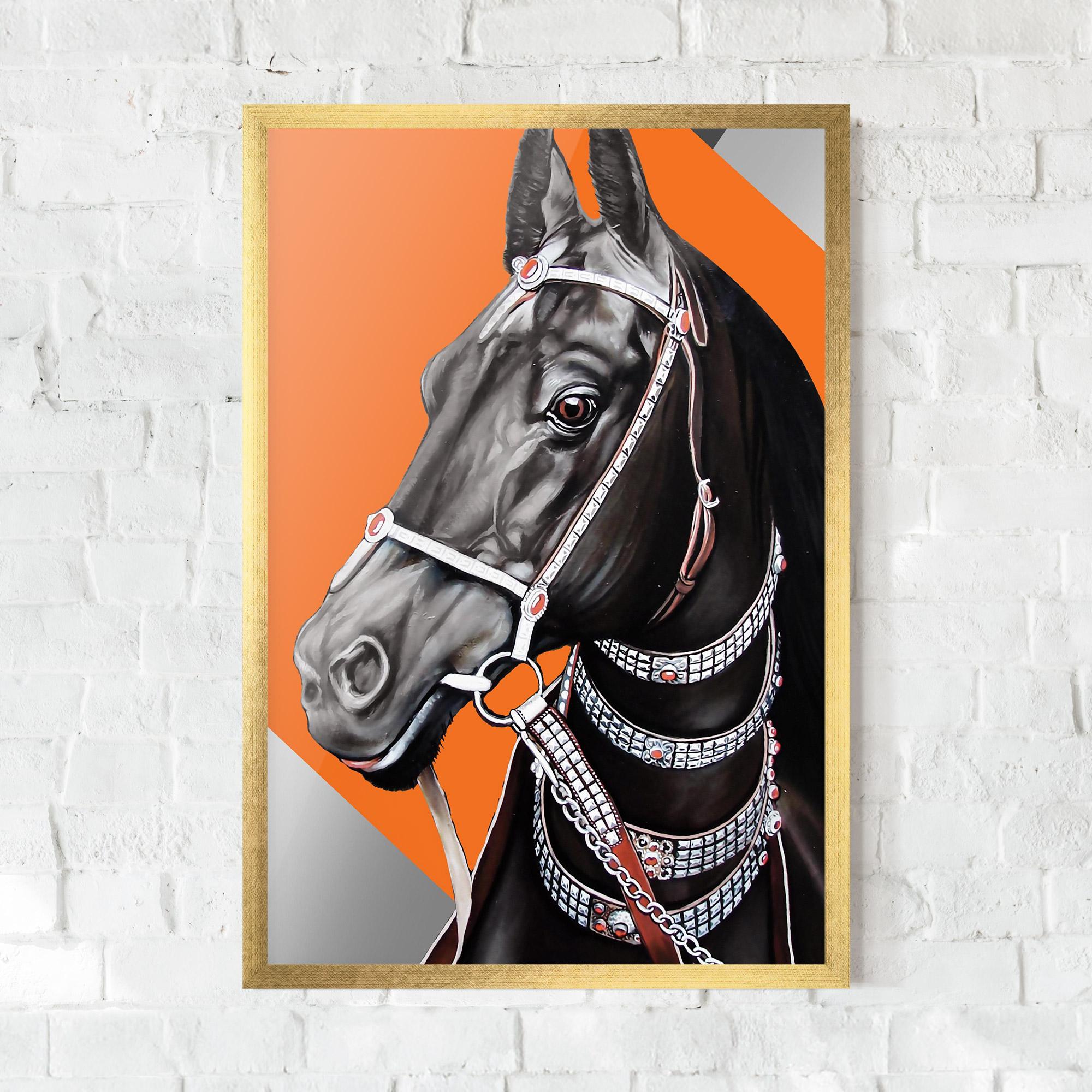 Poster Înrămat Fashion Horse mockup 0
