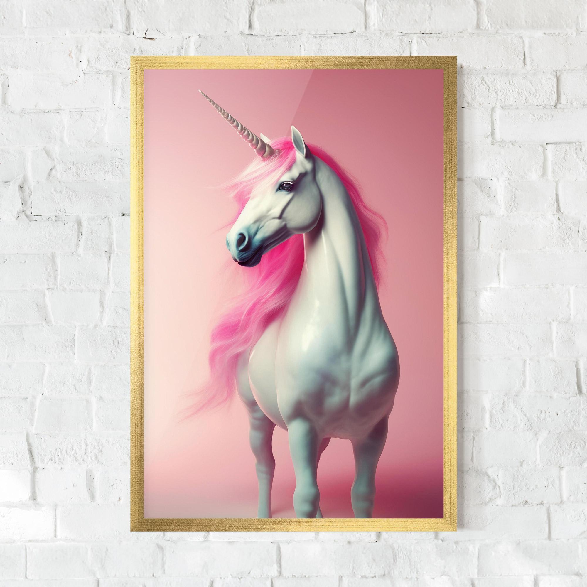 Poster Înrămat Pink Unicorn mockup 0