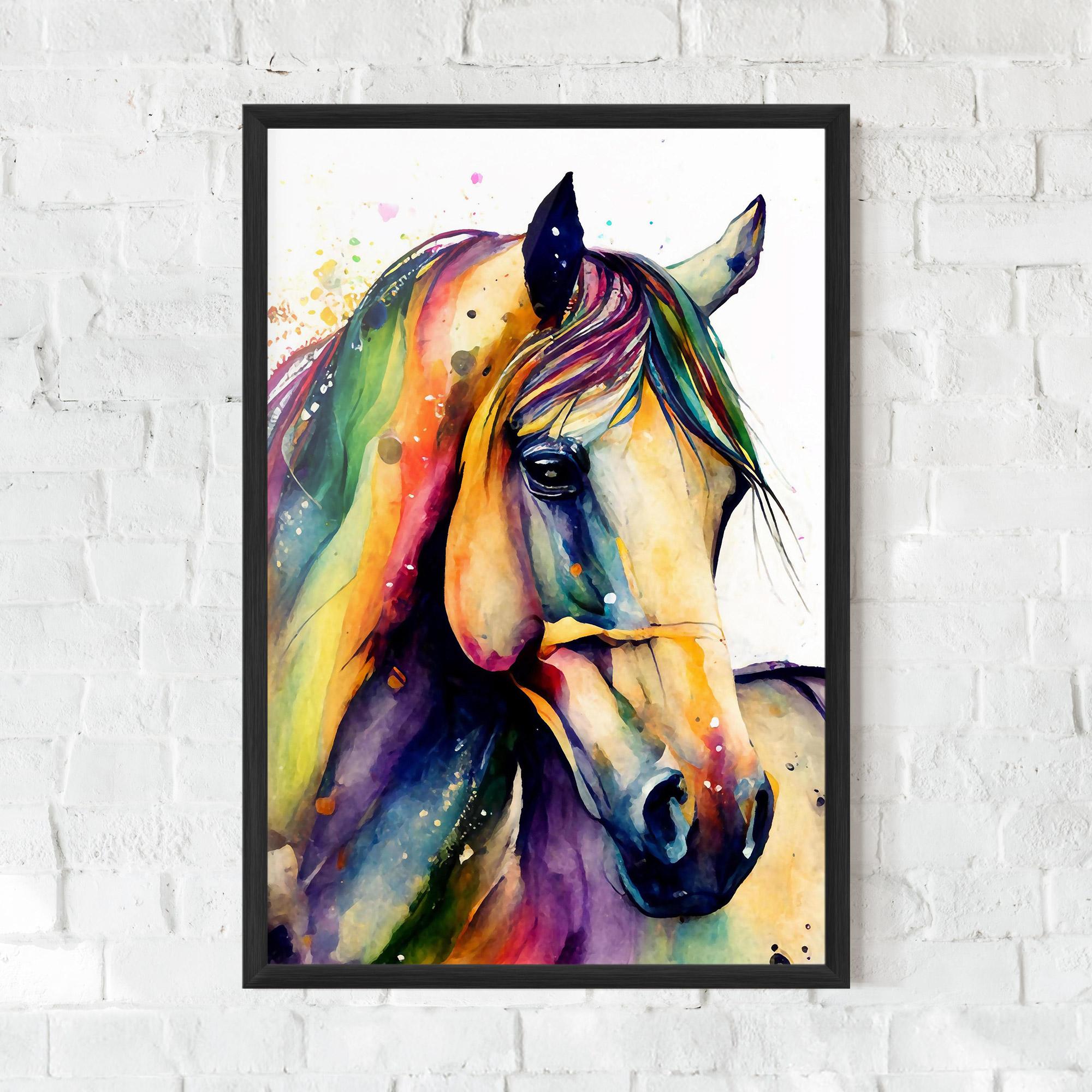 Poster Înrămat Colorful Horse mockup 0