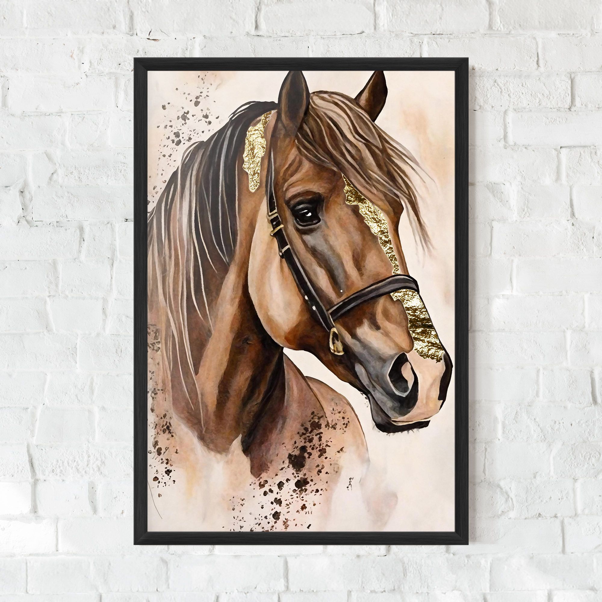 Gold Horse Painting mockup 0