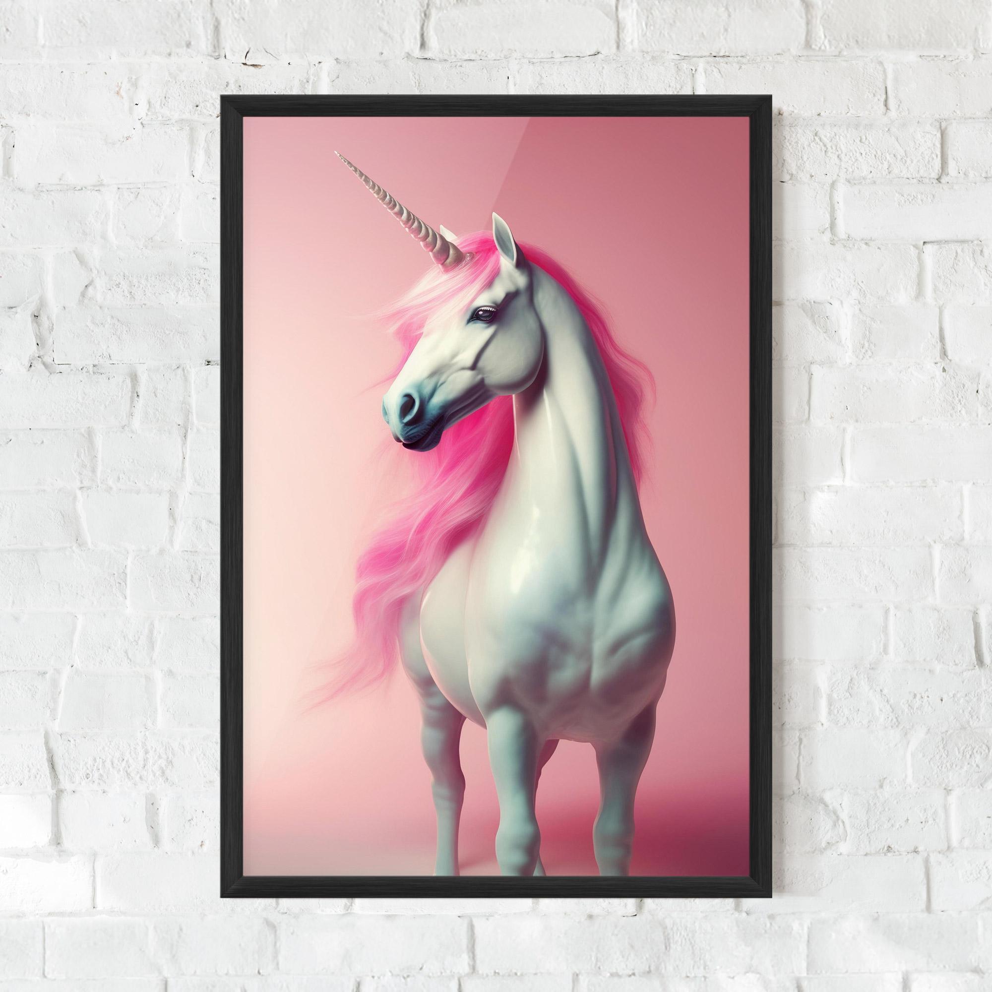 Poster Înrămat Pink Unicorn mockup 0