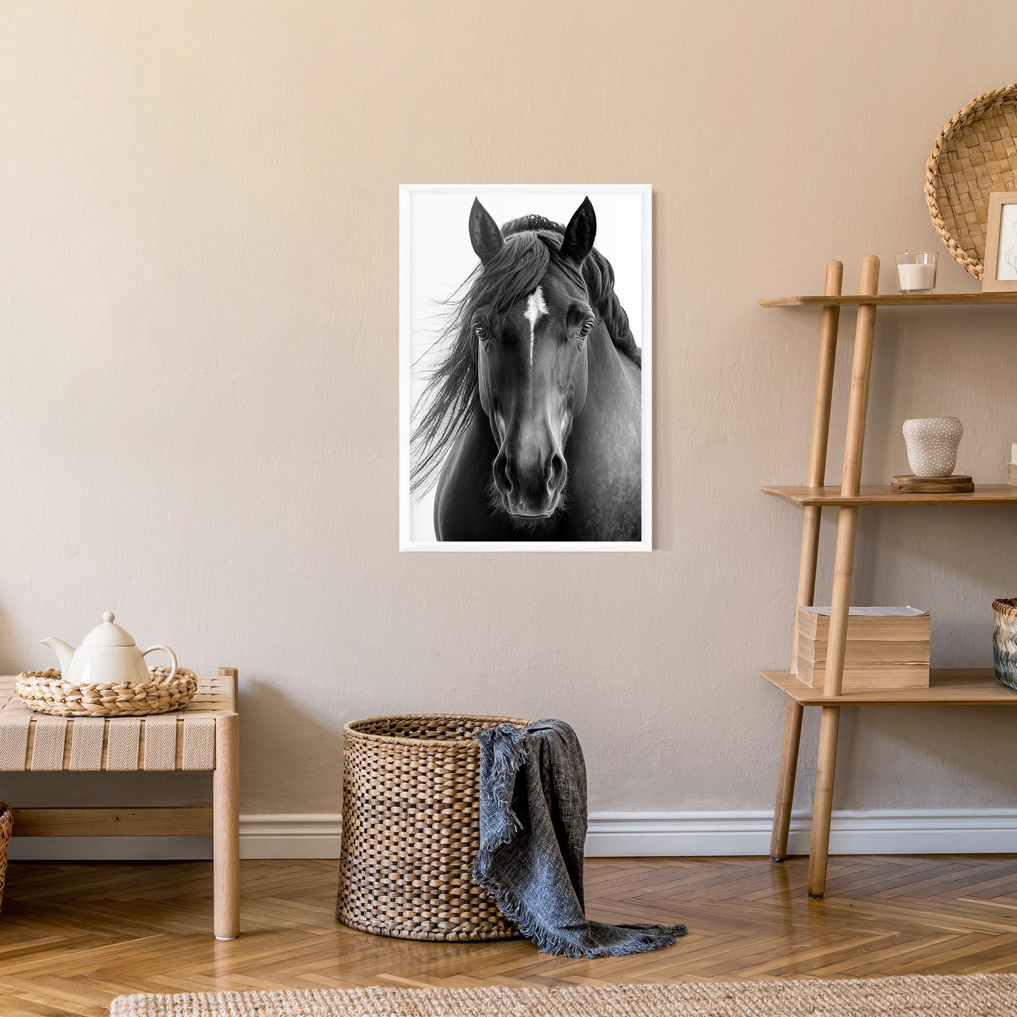 Poster Înrămat Close Up Horse mockup 9