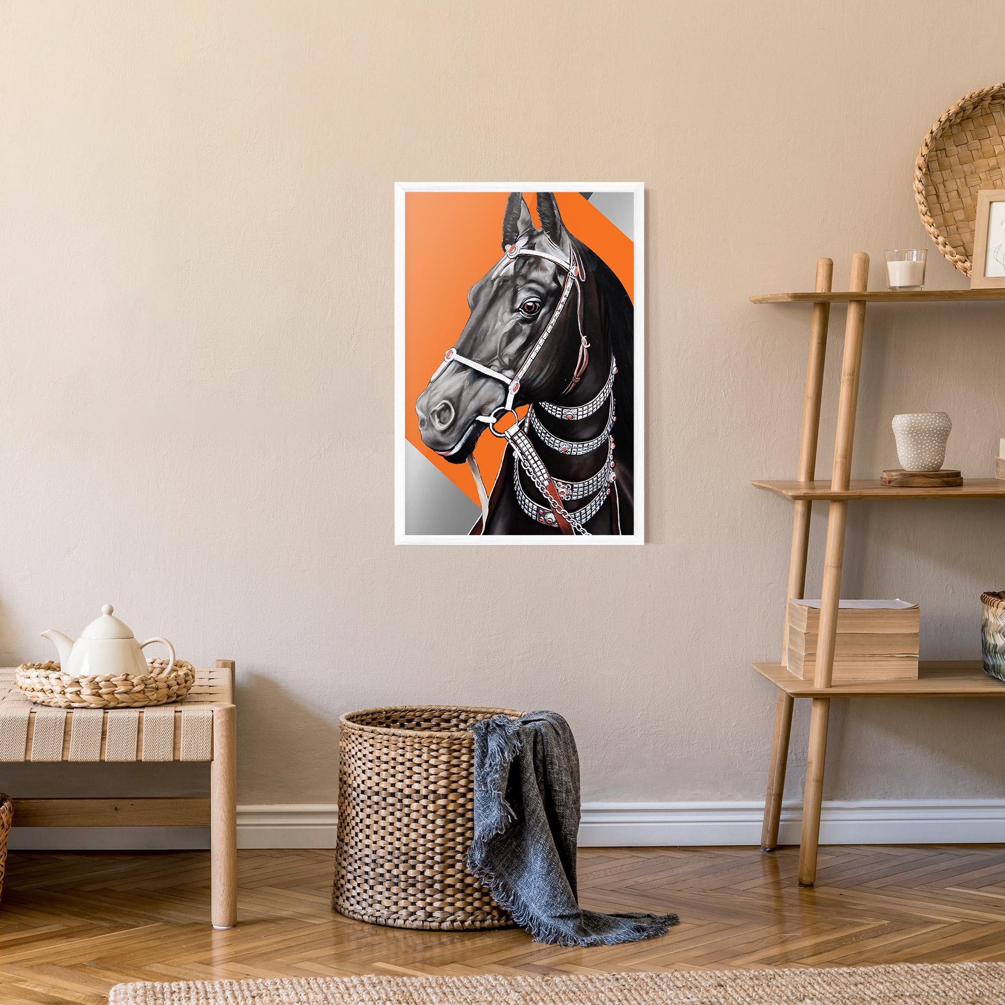 Poster Înrămat Fashion Horse mockup 9