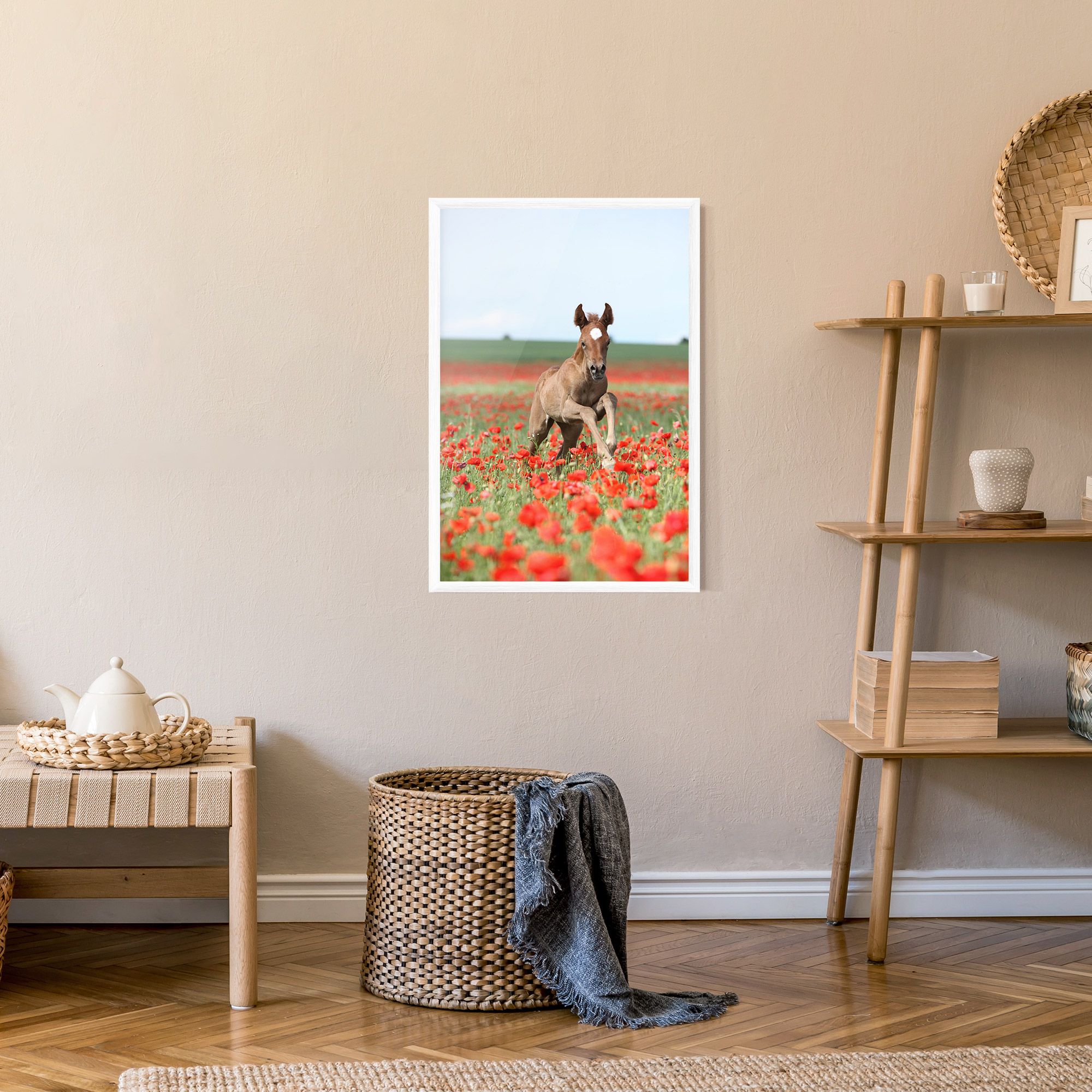 Red Flowers Horse mockup 9