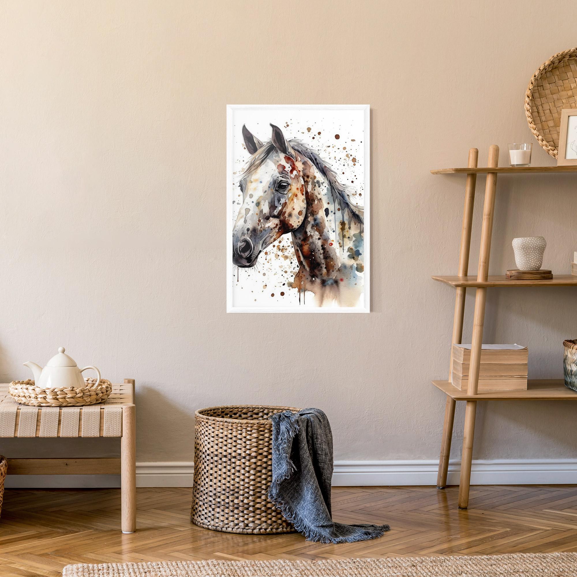 Poster Înrămat Watercolor Horse mockup 9