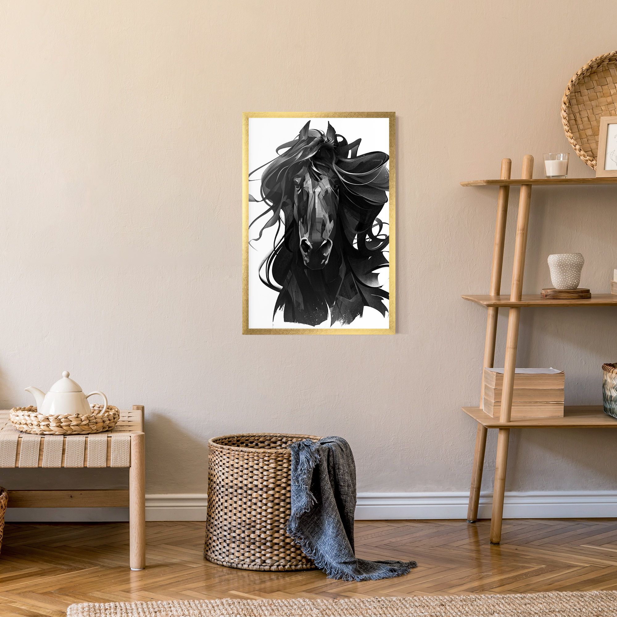 Black Horse Portrait mockup 9