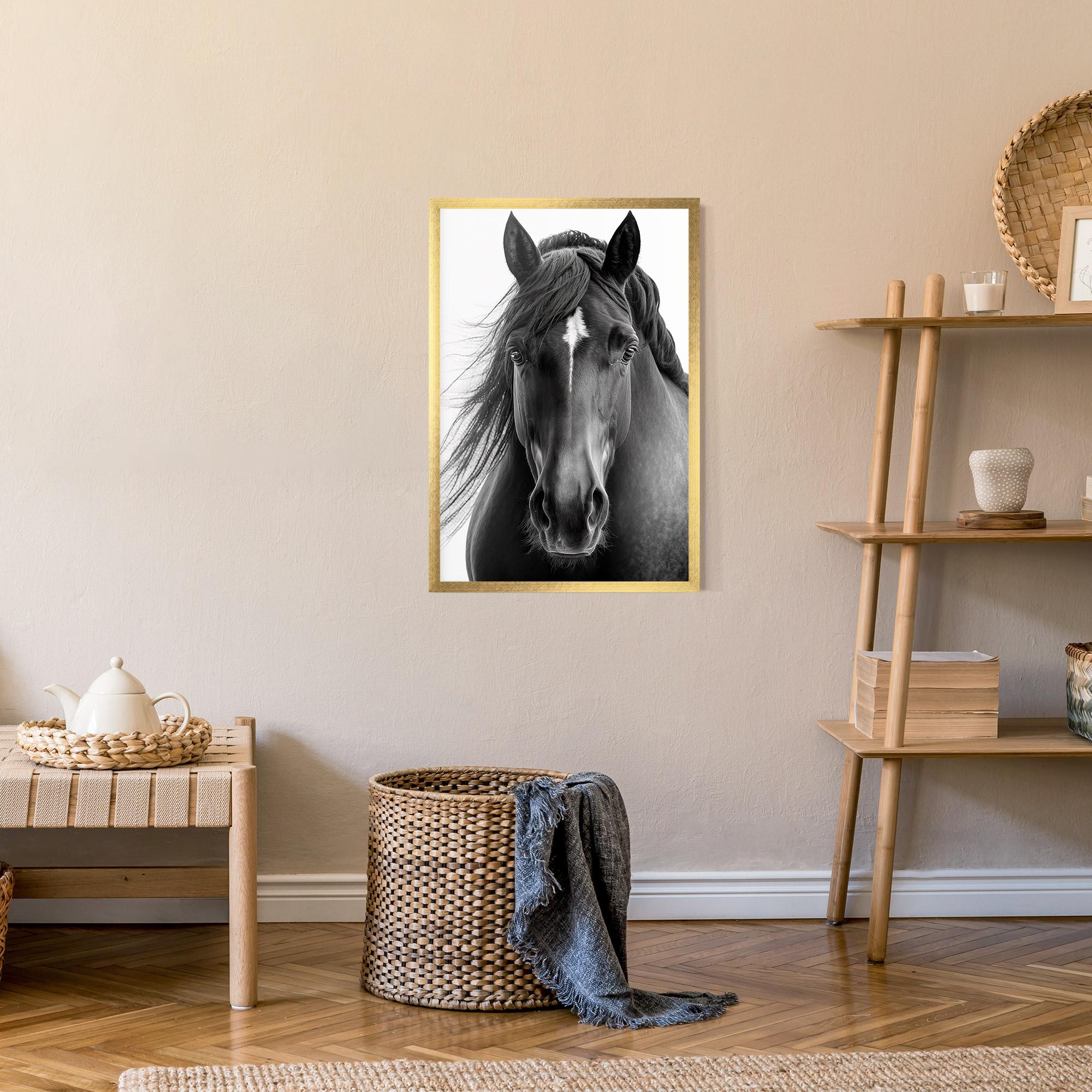 Poster Înrămat Close Up Horse mockup 9