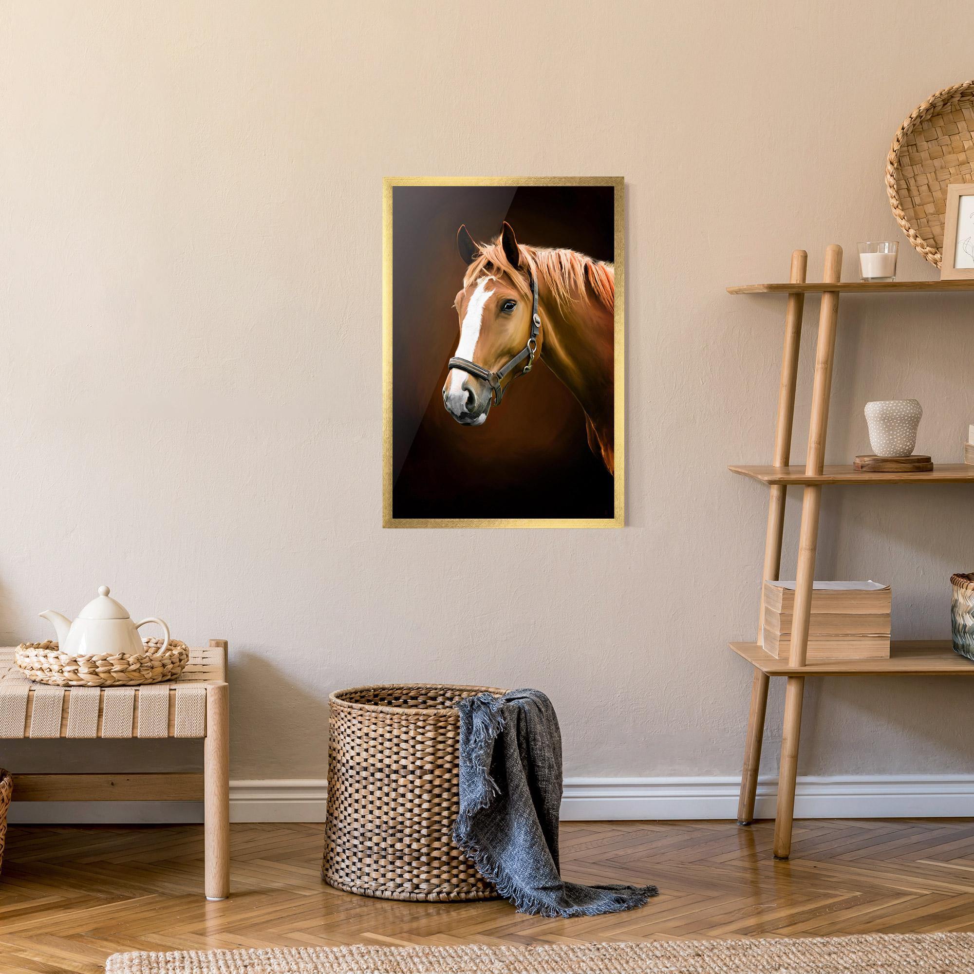 Poster Înrămat Digital Painted Horse mockup 9