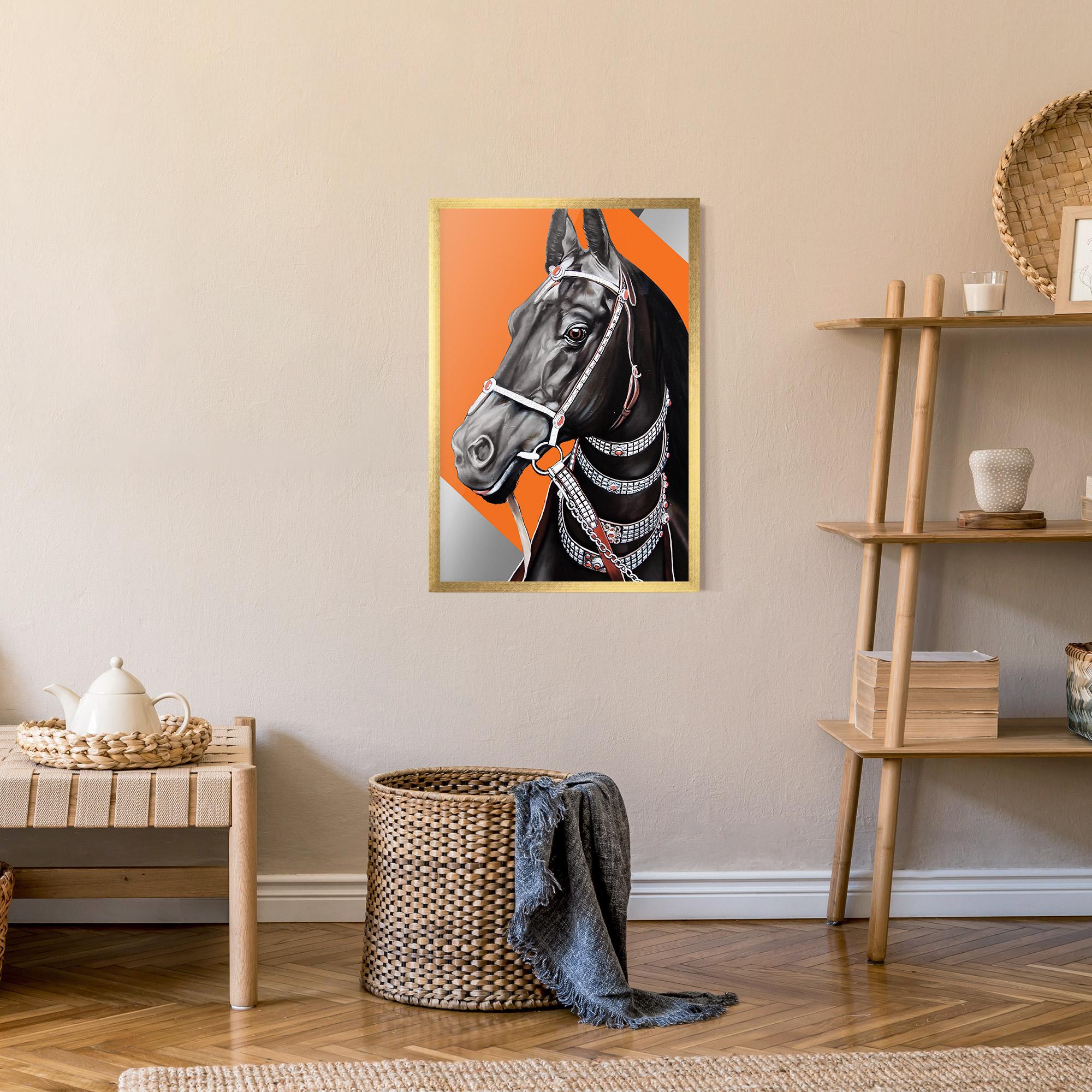 Poster Înrămat Fashion Horse mockup 9