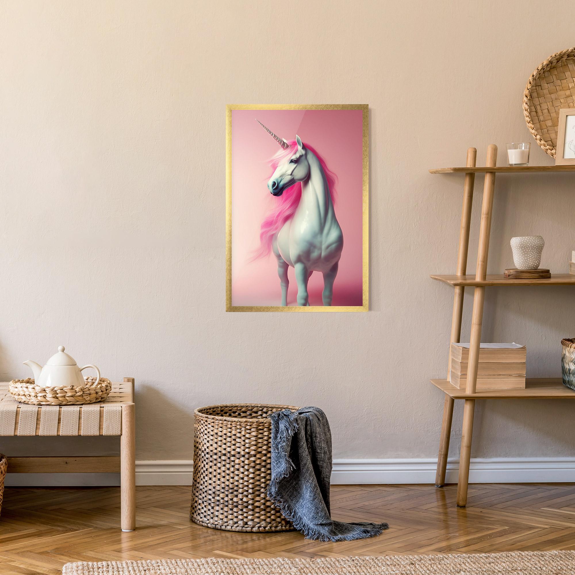 Poster Înrămat Pink Unicorn mockup 9
